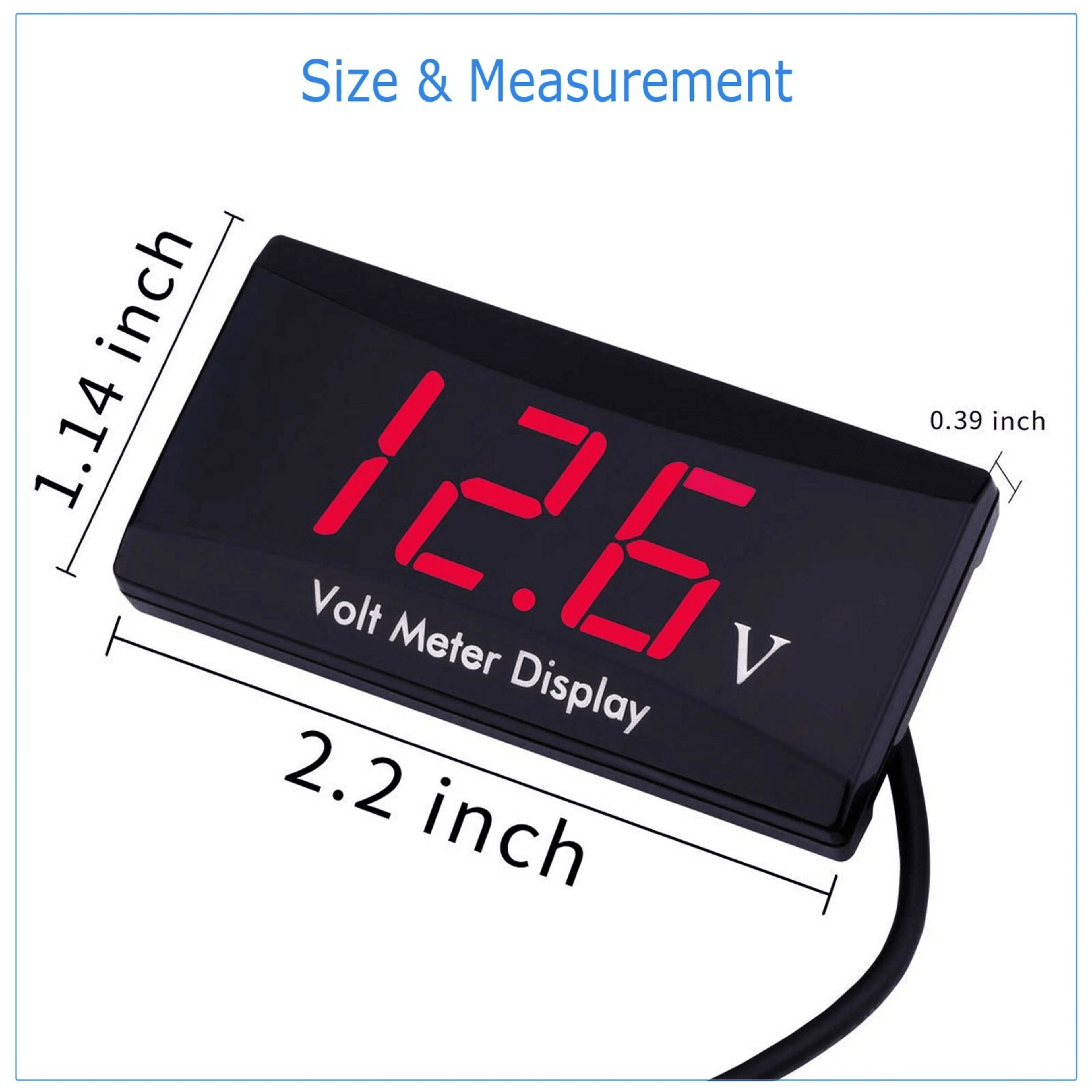 Digital LED Voltmeter Panel Meter Voltage Gauge For Car Motorcycle Automotive LED Display 8