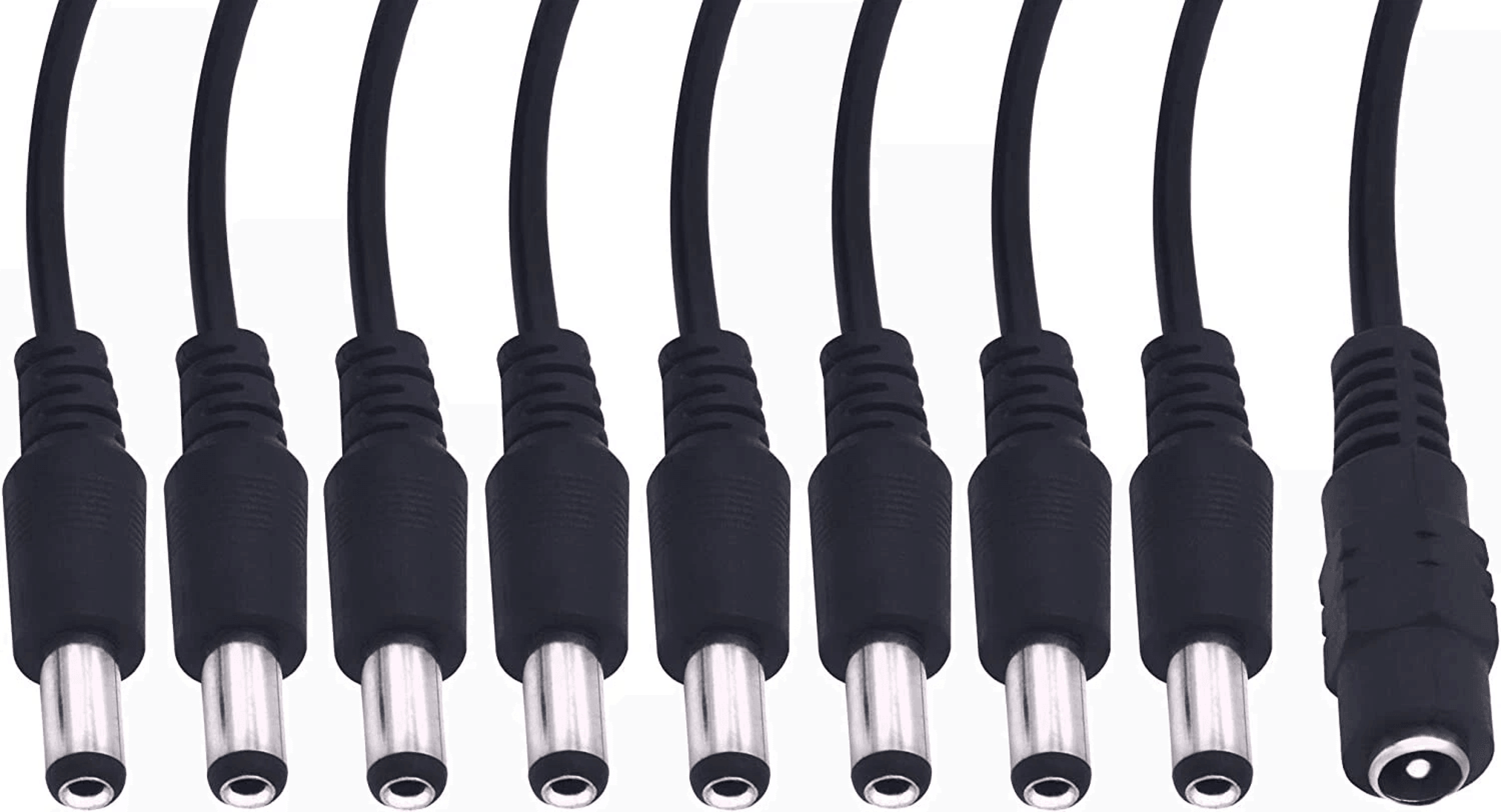 Female To 8 Male Power Splitter Cable Surveillance System Power Adapter For CCTV Reliable And Durab 4