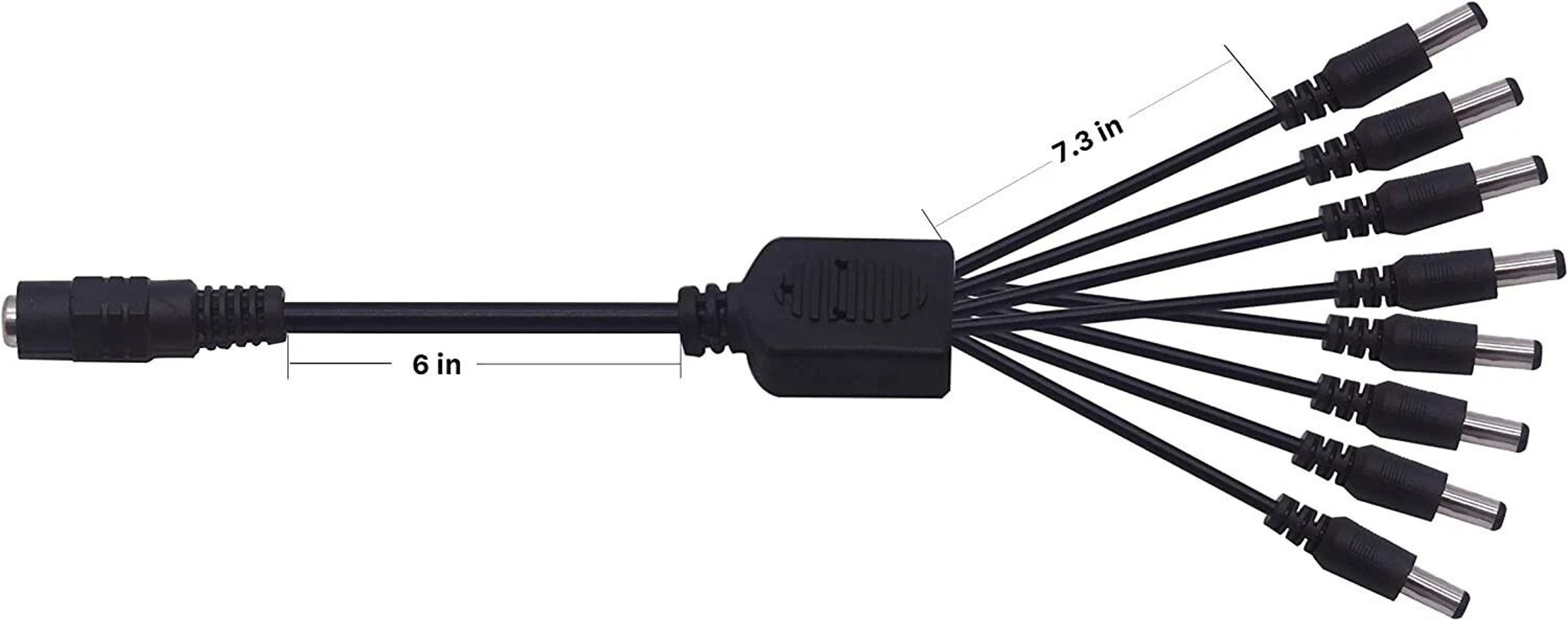 Female To 8 Male Power Splitter Cable Surveillance System Power Adapter For CCTV Reliable And Durab 3