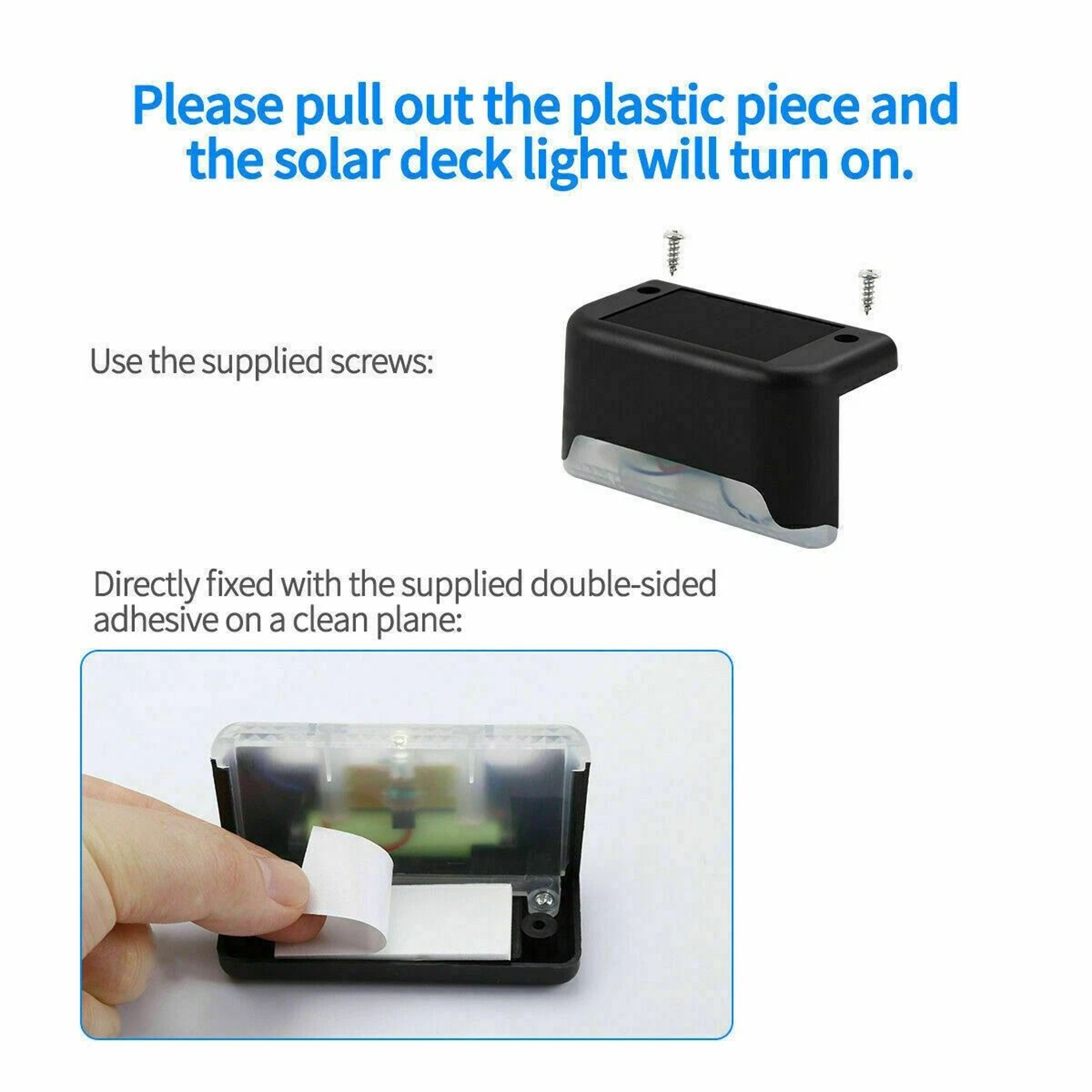Outdoor Waterproof LED Deck Lights MULTIPLE Solar Steps Lamps For Stairs Fence Lighting EnergyEffic 2