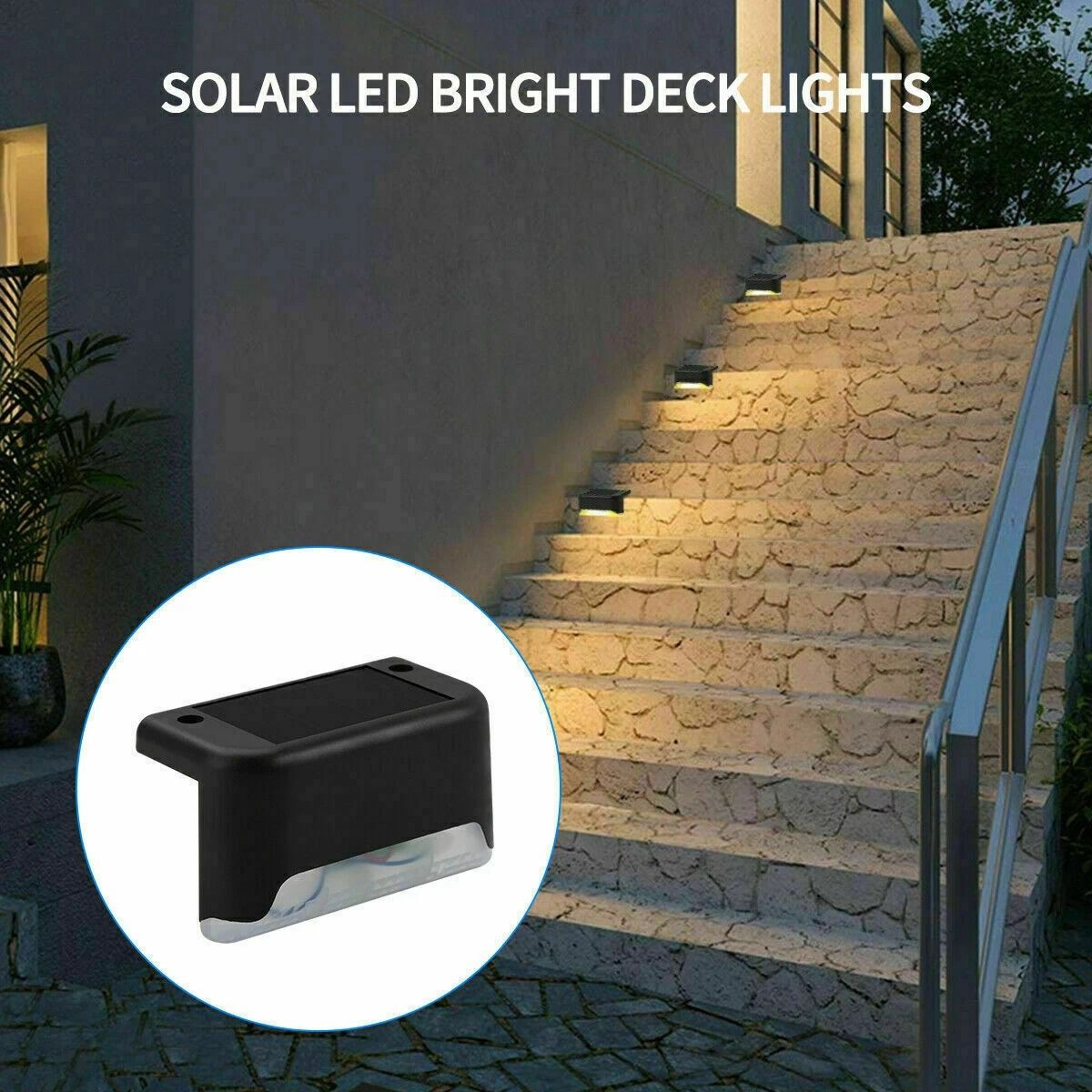 Outdoor Waterproof LED Deck Lights MULTIPLE Solar Steps Lamps For Stairs Fence Lighting EnergyEffic 3