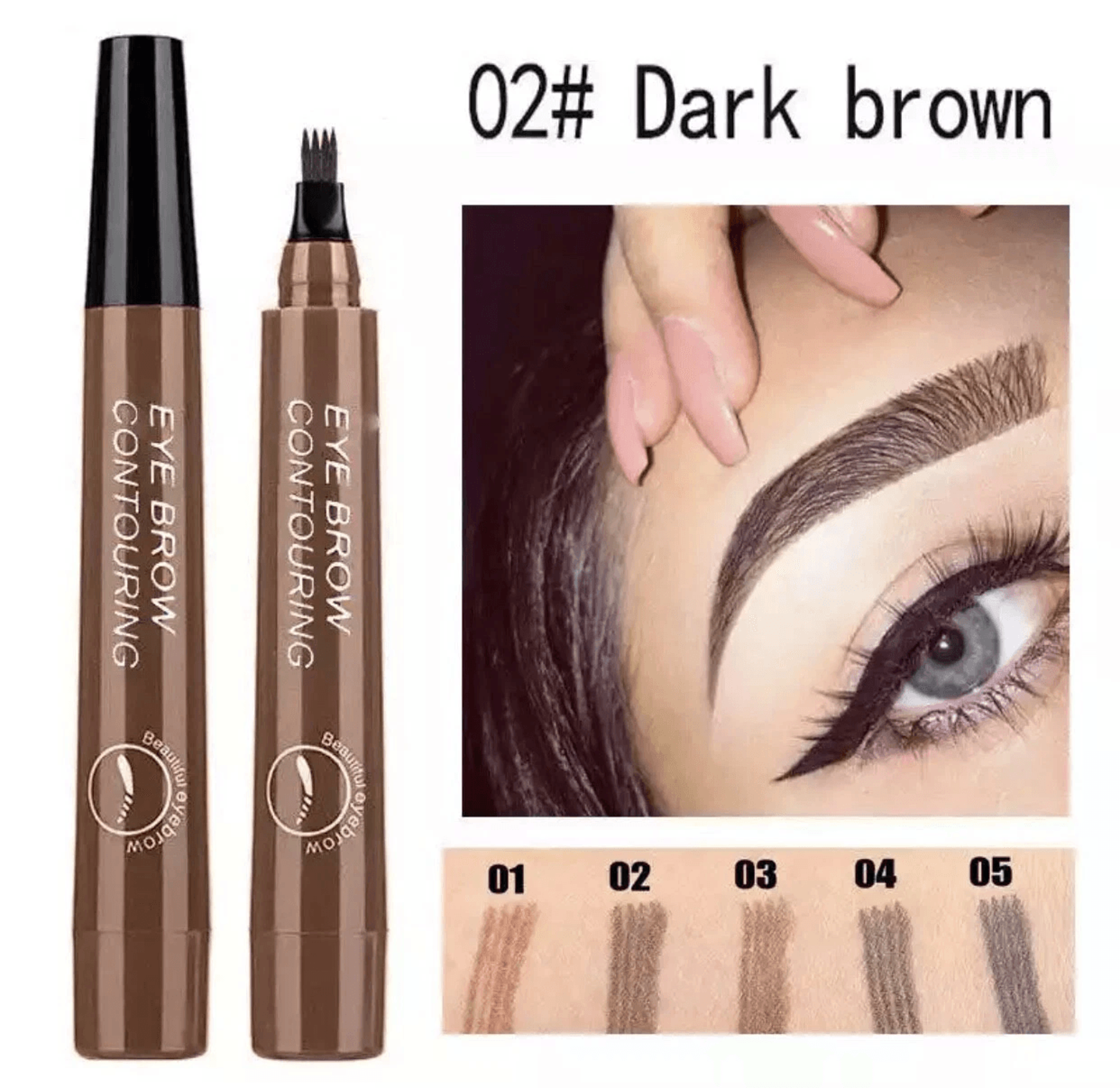 Long Lasting Microblading Tattoo Eyebrow Ink Pen 3D Fork Brow Pencil For Defined Eyebrows Makeup 12