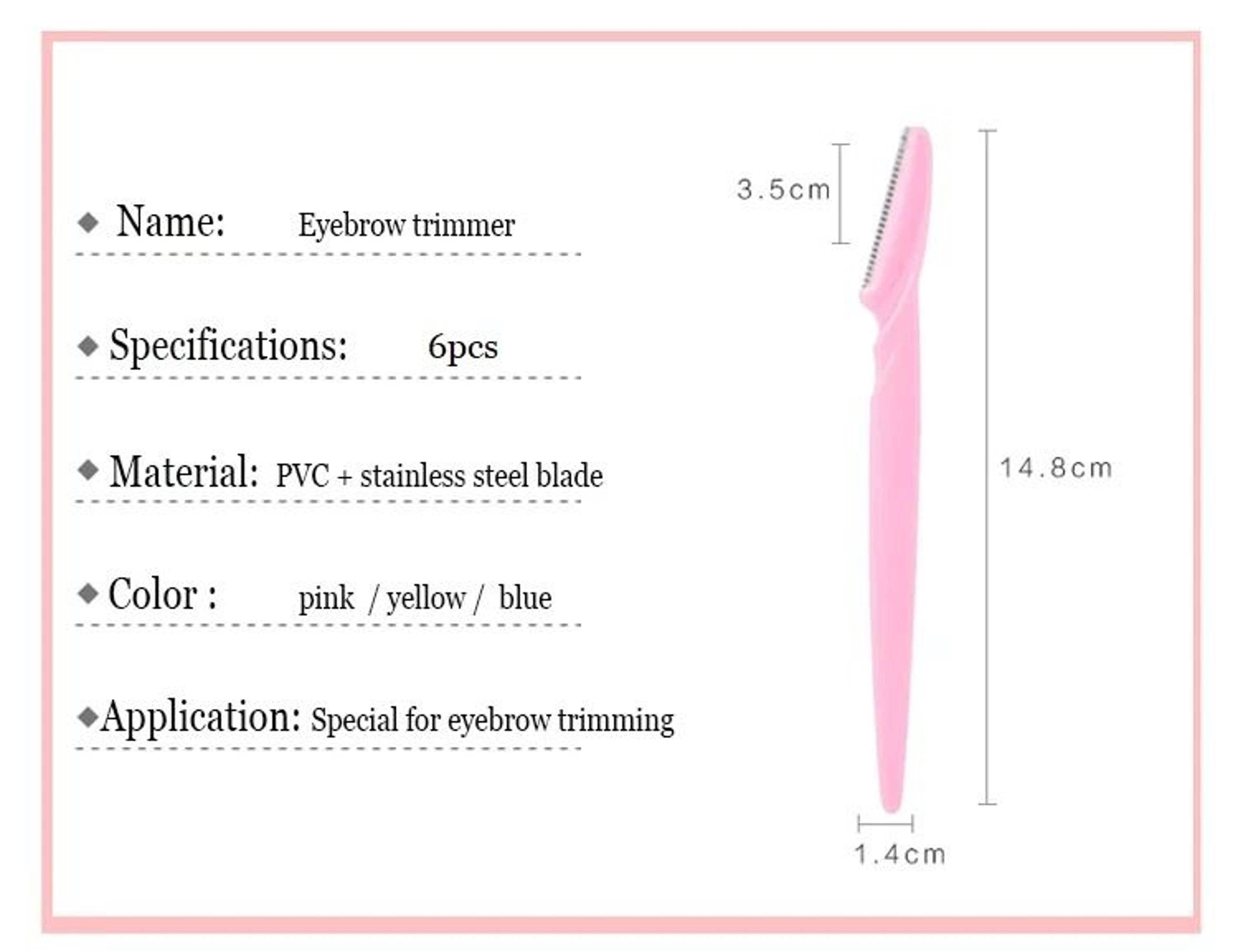 Blade Face Hair Trimmer Eyebrow Razor Shaver Dermaplaning Tool For Makeup Beauty And Skin Care 3