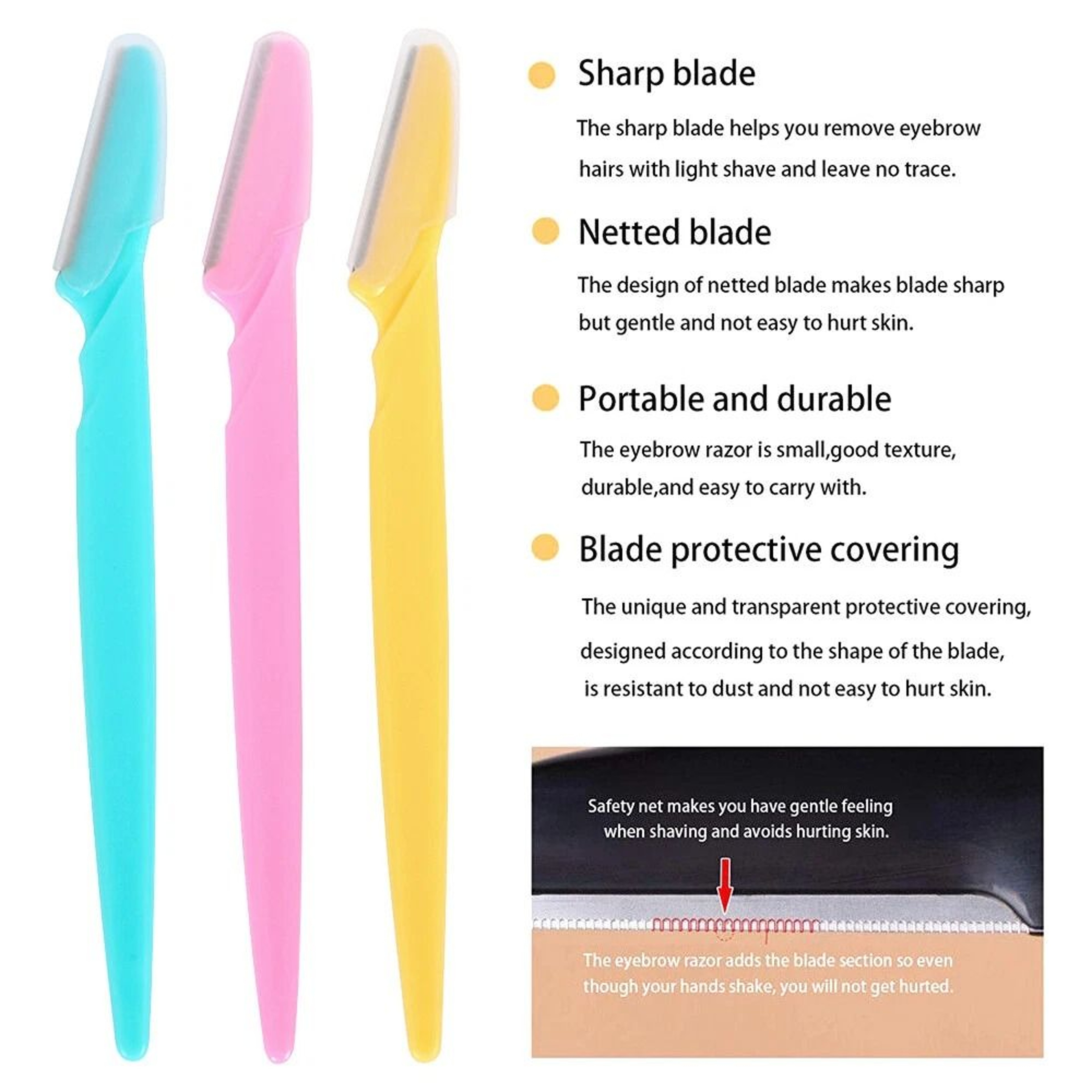 Blade Face Hair Trimmer Eyebrow Razor Shaver Dermaplaning Tool For Makeup Beauty And Skin Care 6