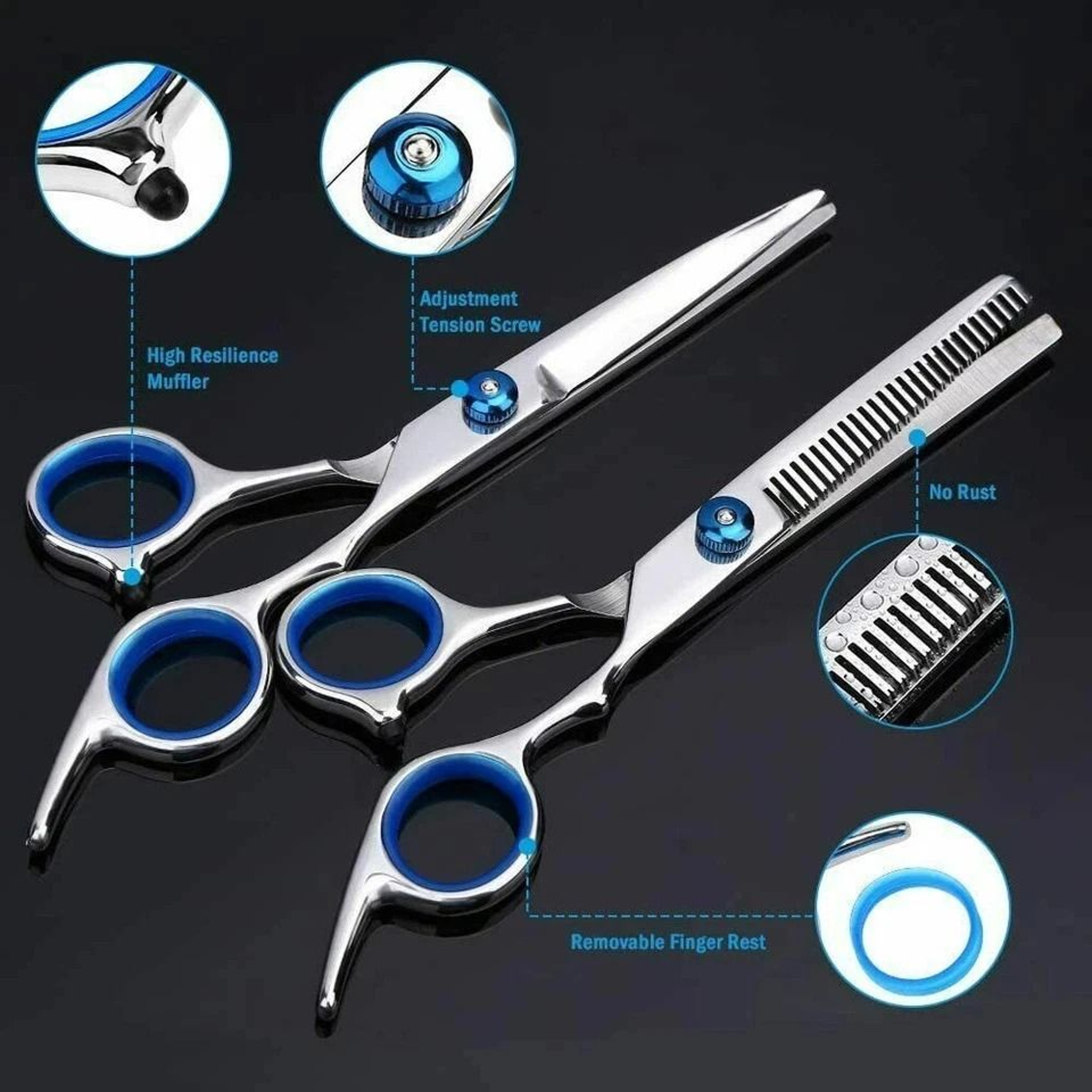 Hair Cutting Thinning Scissors Barber Shears Set Professional Hairdressing Salon Tools For Experts 7