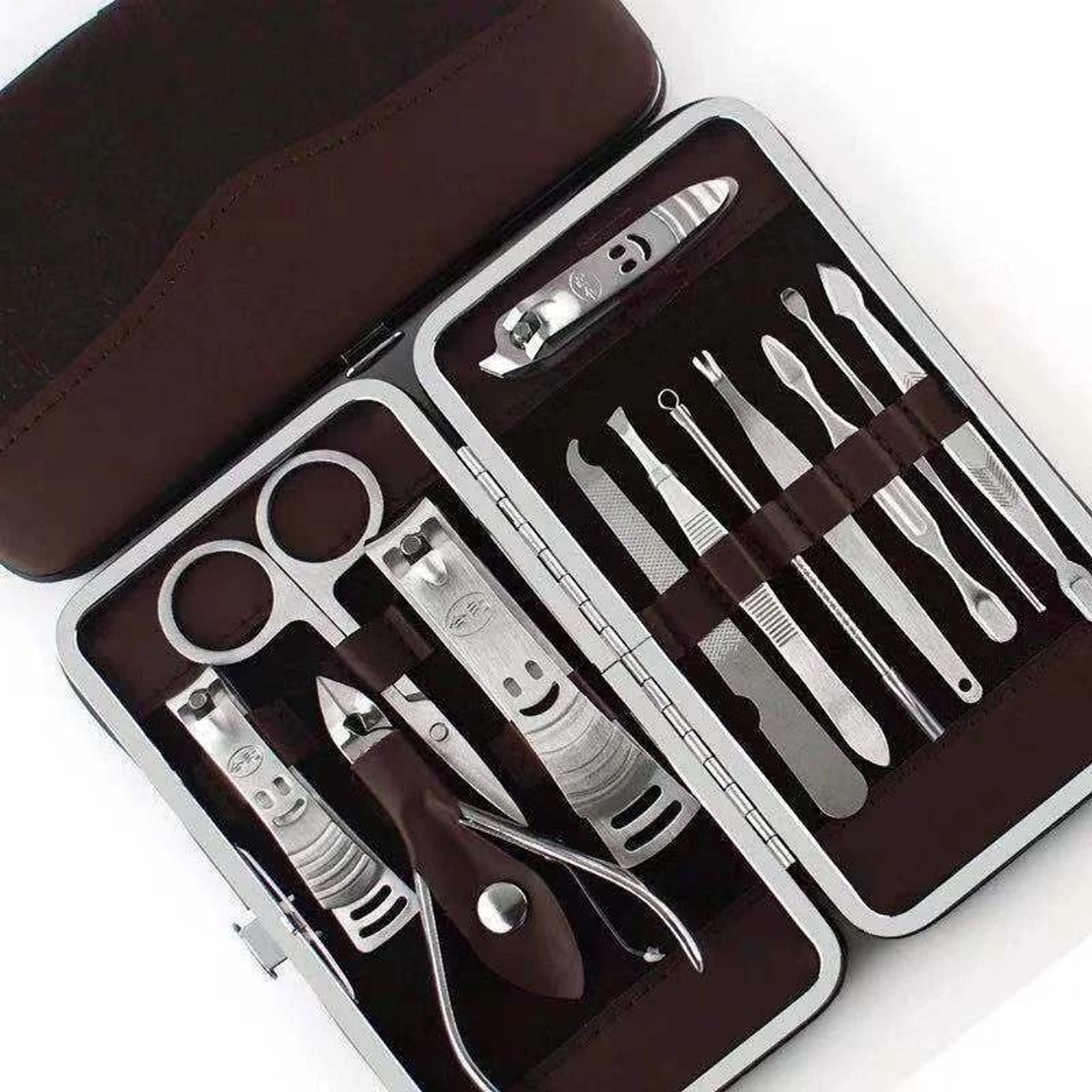 Nail Clippers Cleaner Pedicure Manicure Set Cuticle Grooming Kit Complete Tool Case For Nails 0