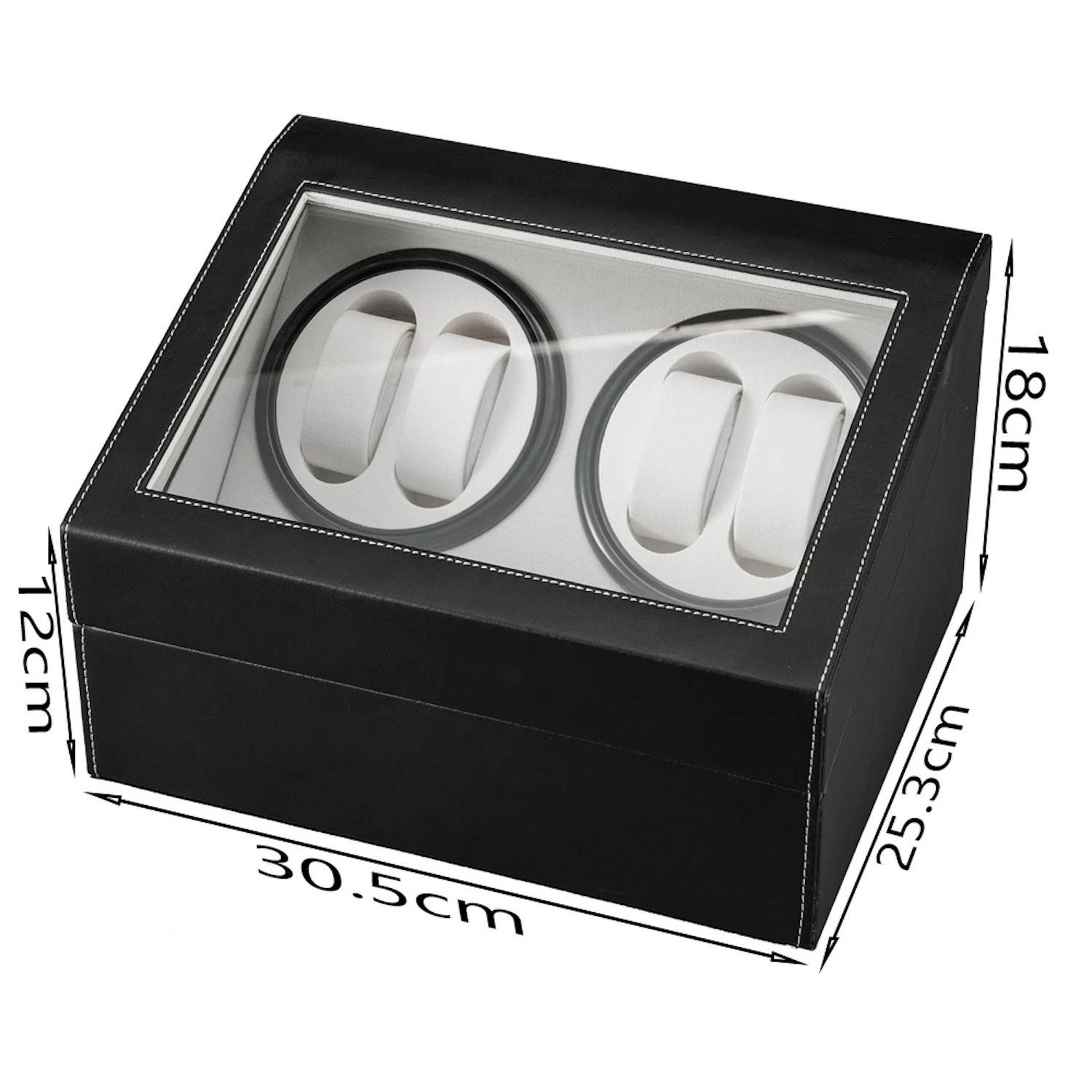 Luxury Automatic Rotation Leather Watch Storage Box Elegant Wood Display Case For Watches Perfect W 1