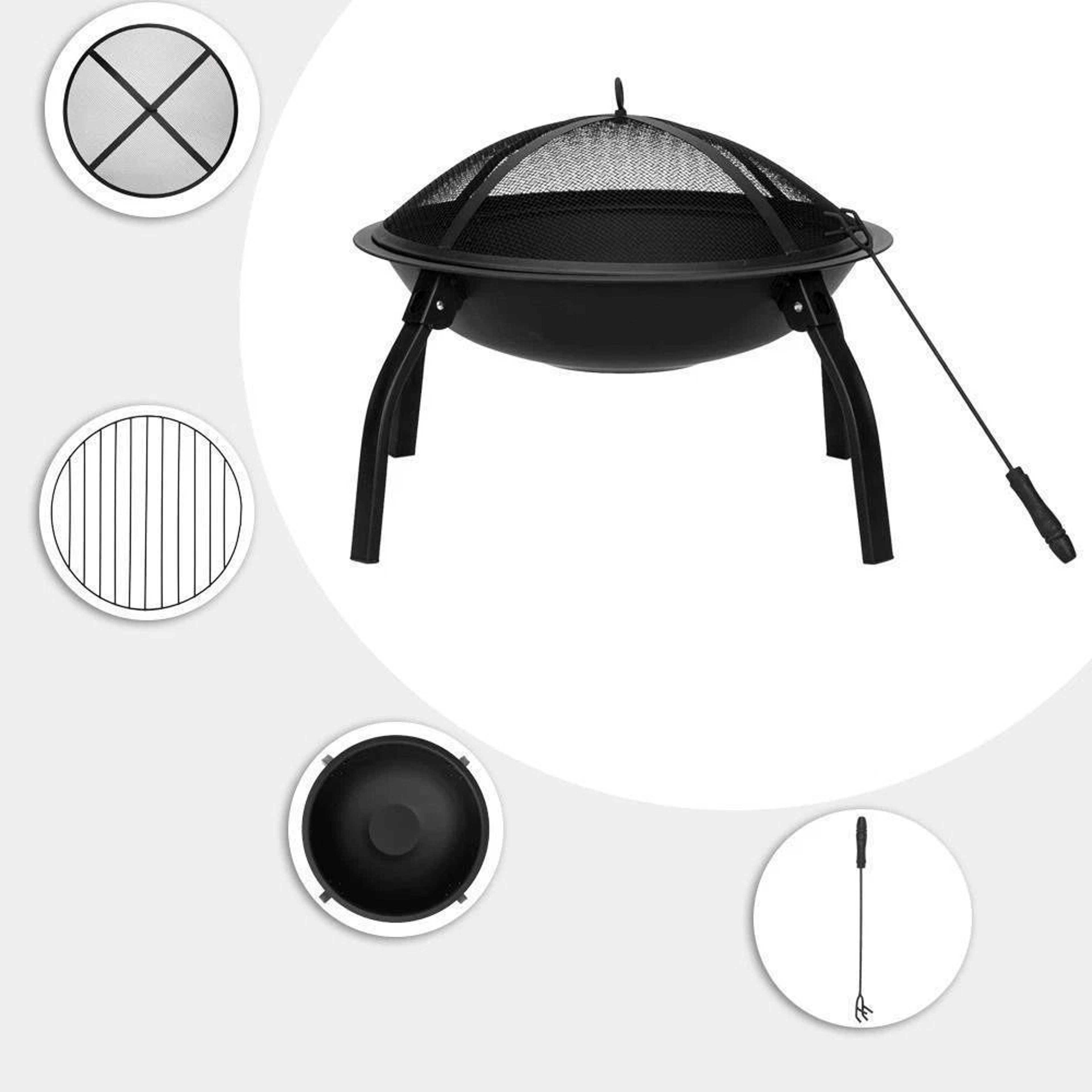 Fire Pit Folding Wooden Burning Backyard Garden Decor Heater Bowl Foldable Fire Pit For Outdoor Use 3