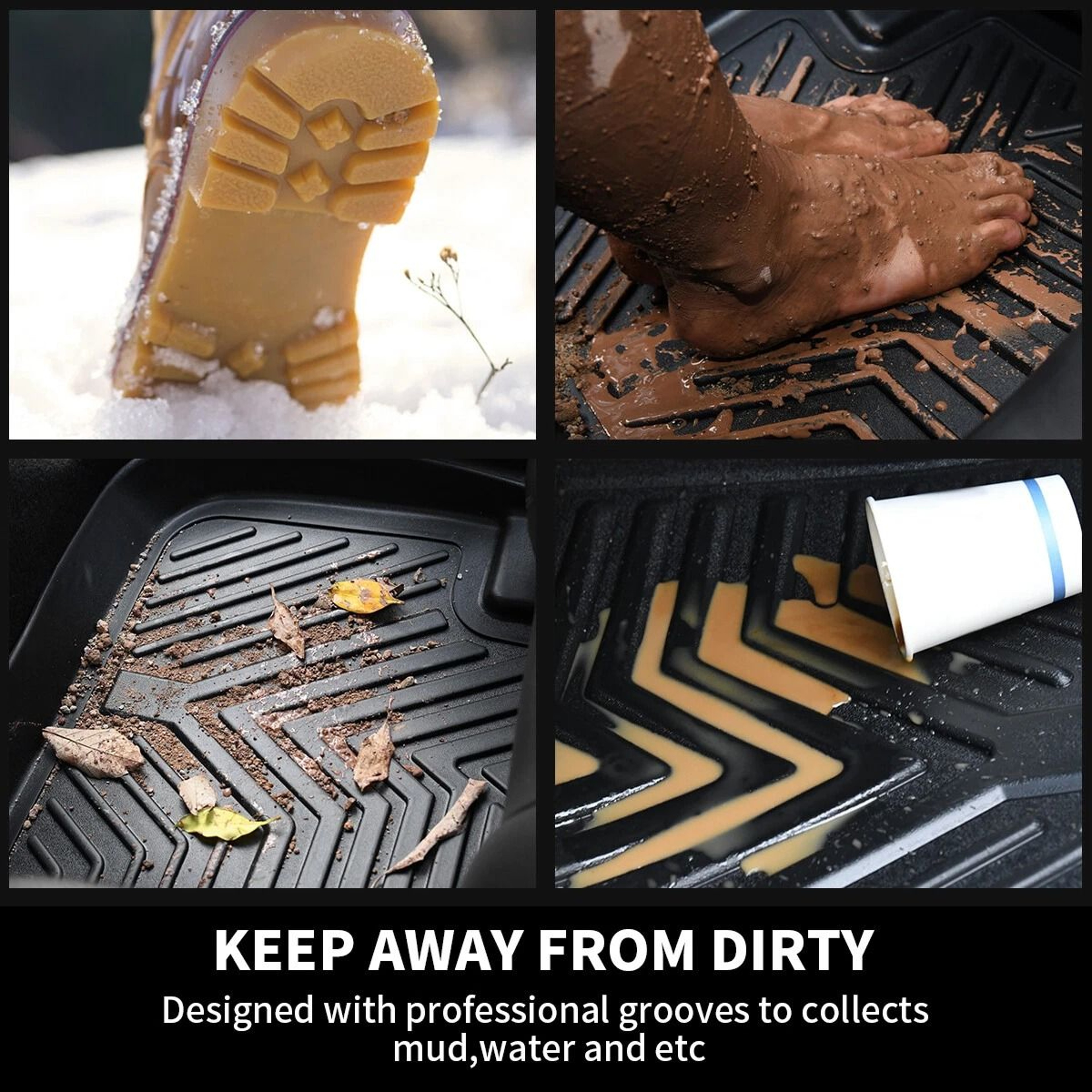 Honda CRV Floor Mats All Weather AntiSlip TPE Liners Heavy Duty Protection For CRV 2
