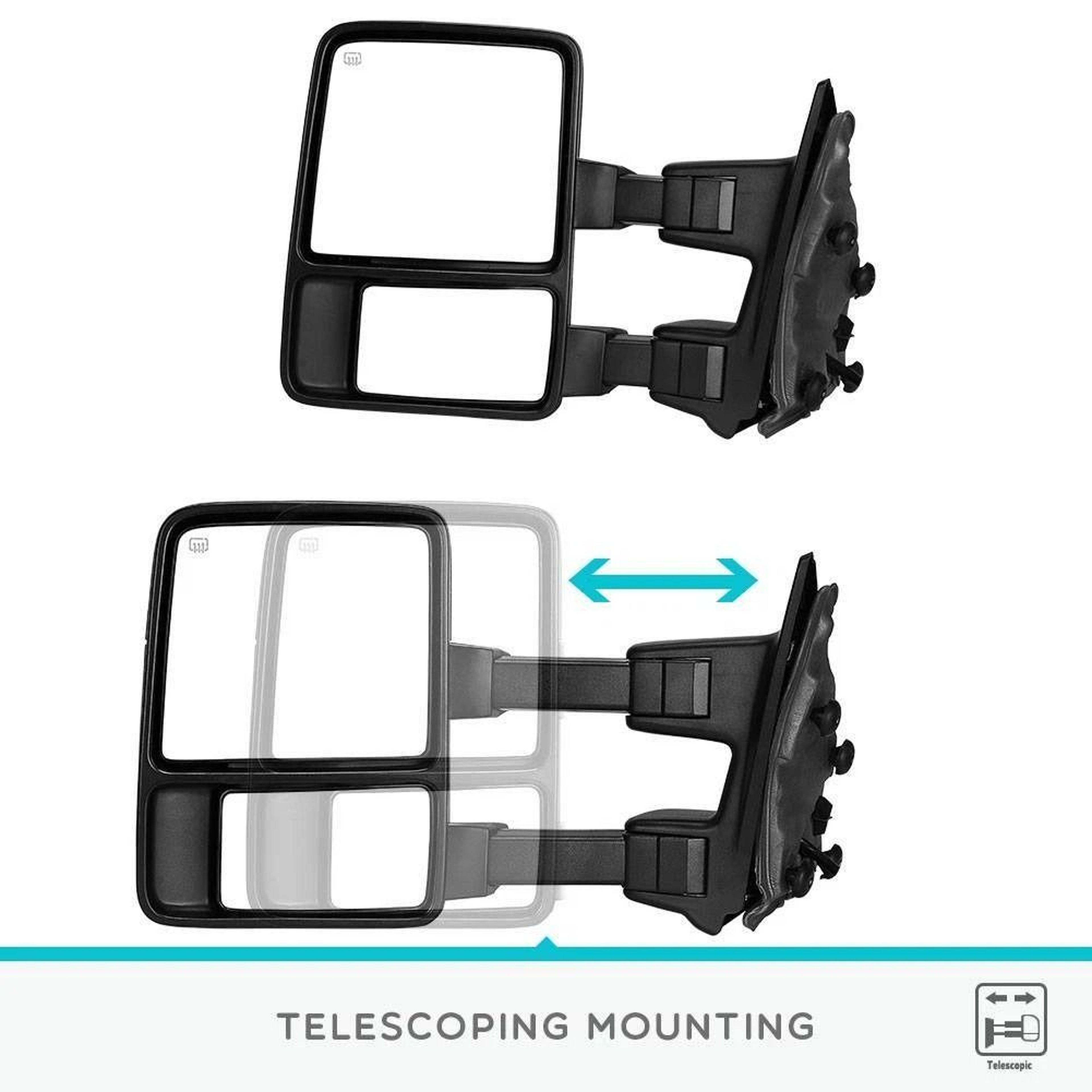 Power Heated Tow Mirror For Driver Side Super Duty Durable  Reliable Towing Accessory 3