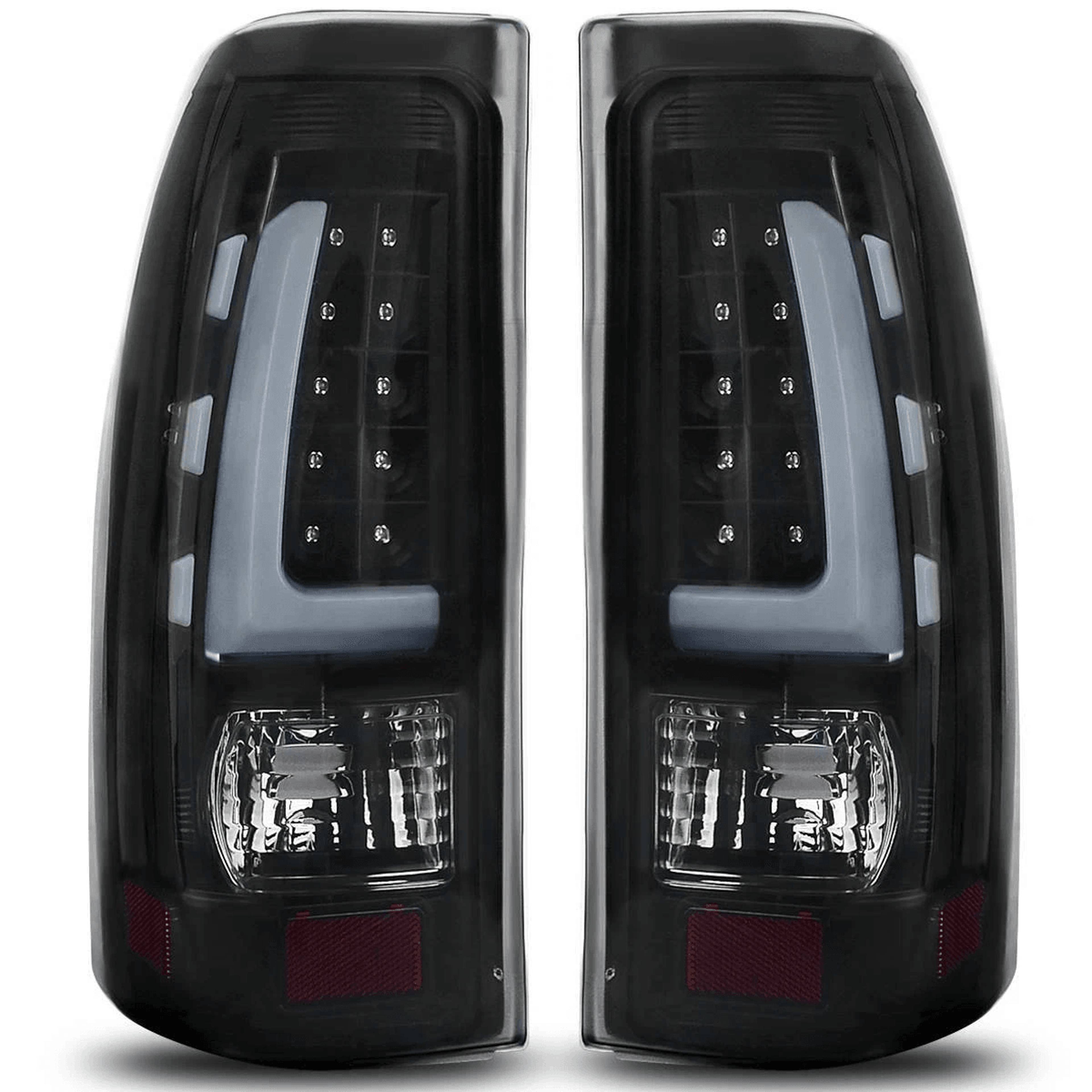 Smoke Black LED Tail Lights For Silverado Sierra Rear Lamp Upgrade 7