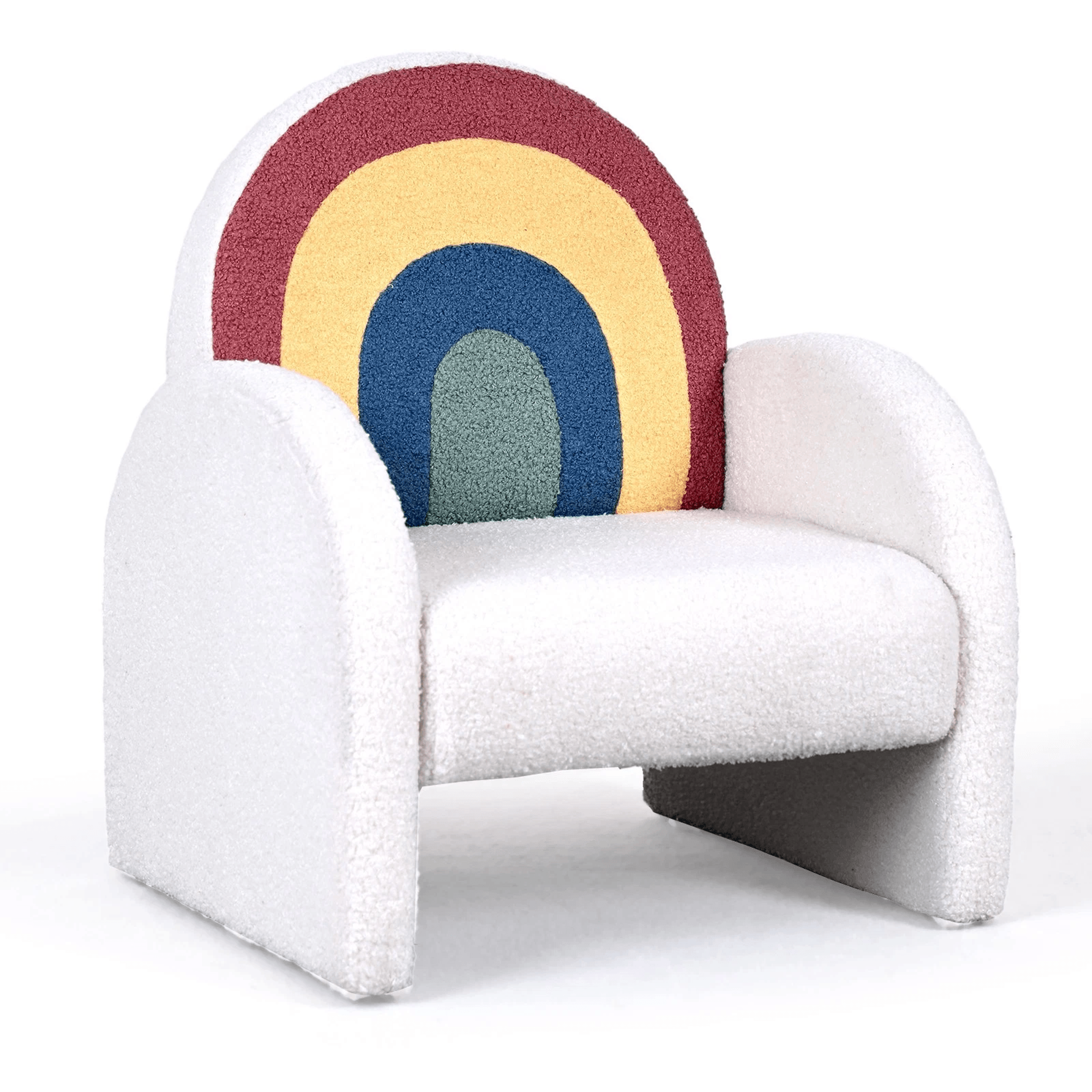 AntiTip Toddler Sofa For Playroom Teddy Fleece Kids Chair With Solid Wood Legs 12