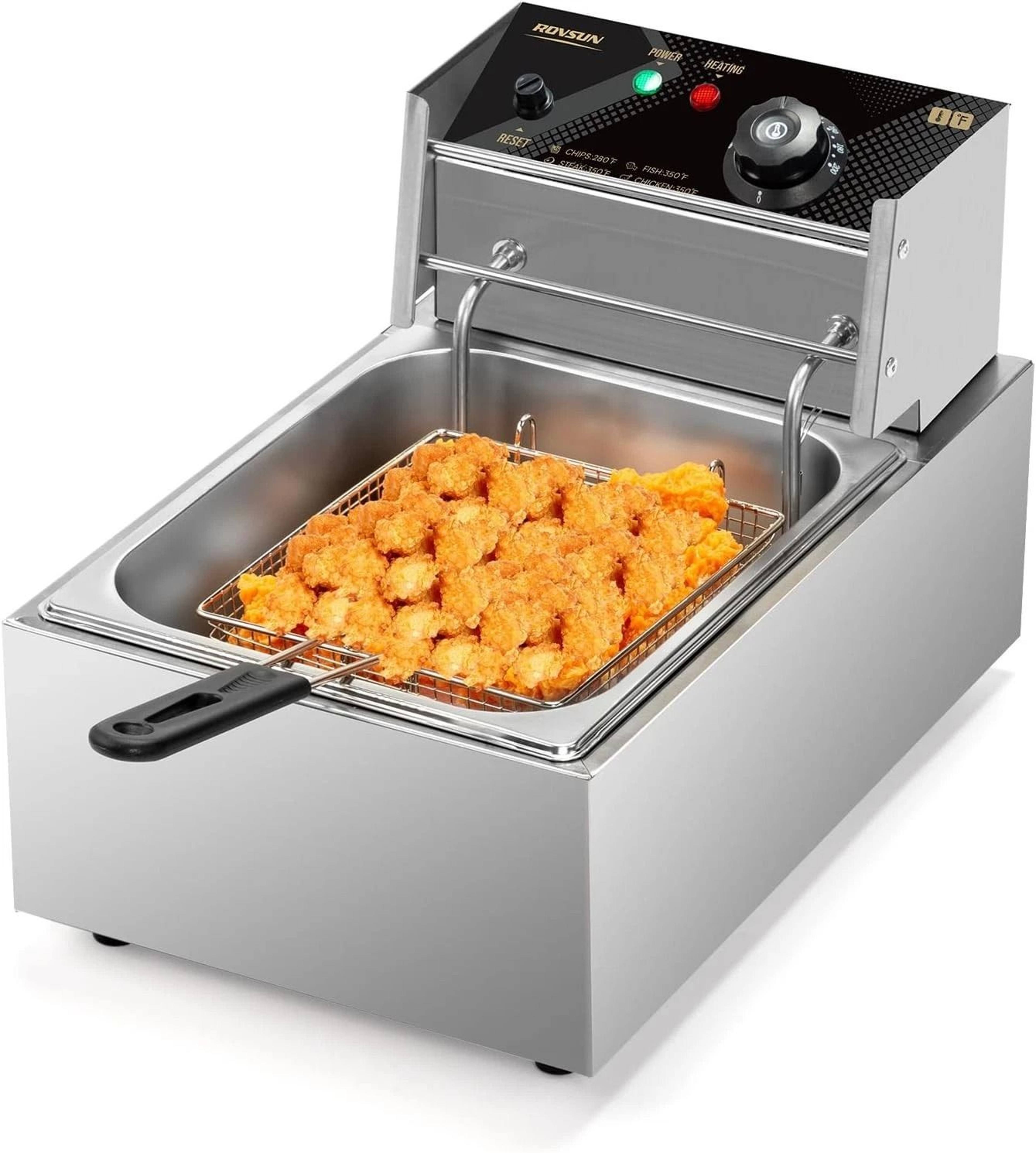 Stainless Steel Electric Commercial Deep Fryer With Basket  Lid Heavy Duty Cooking Equipment For Re 7