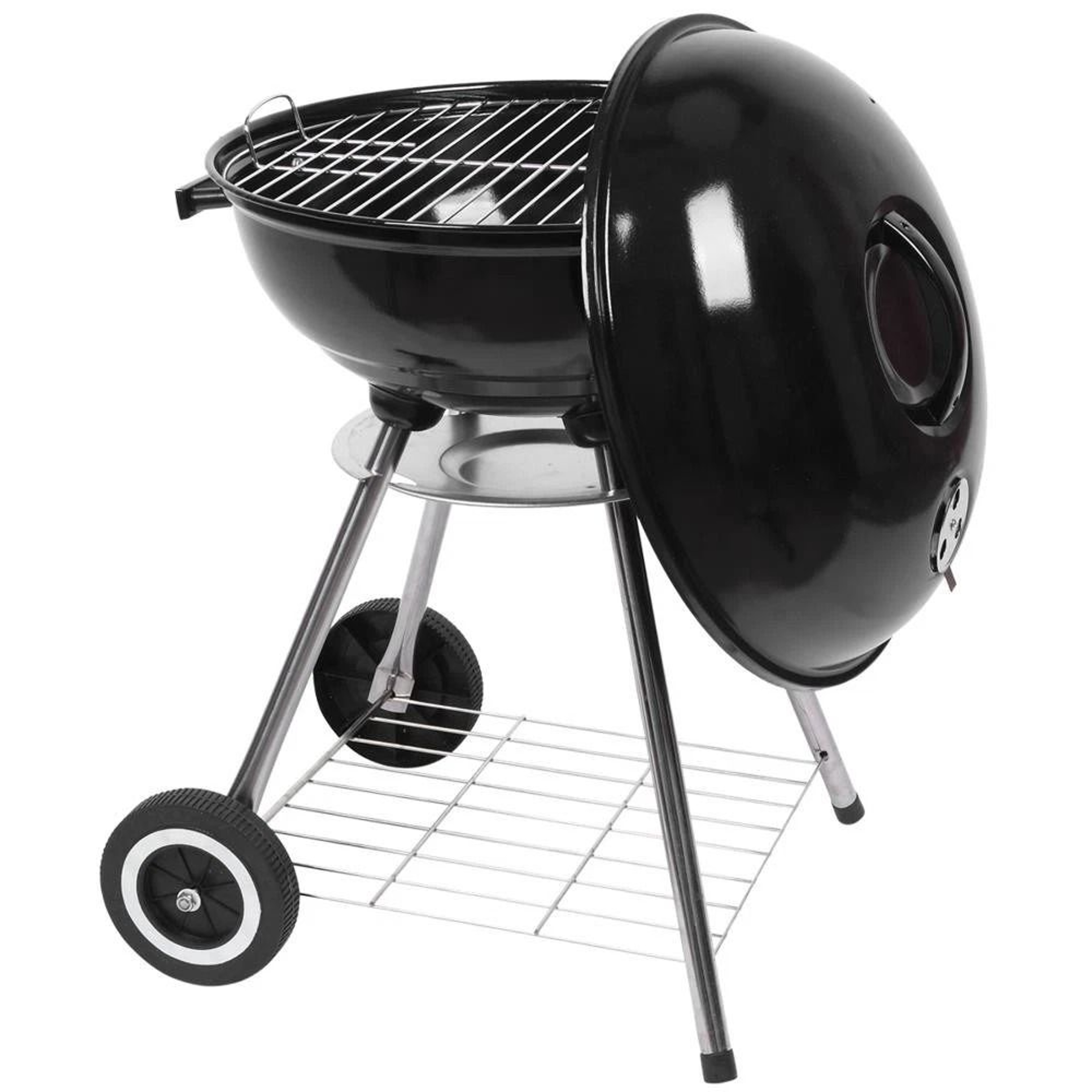 Galvanized Steel Charcoal Grill Apple Shaped Premium Grill High Quality Black Patio Cooker 2