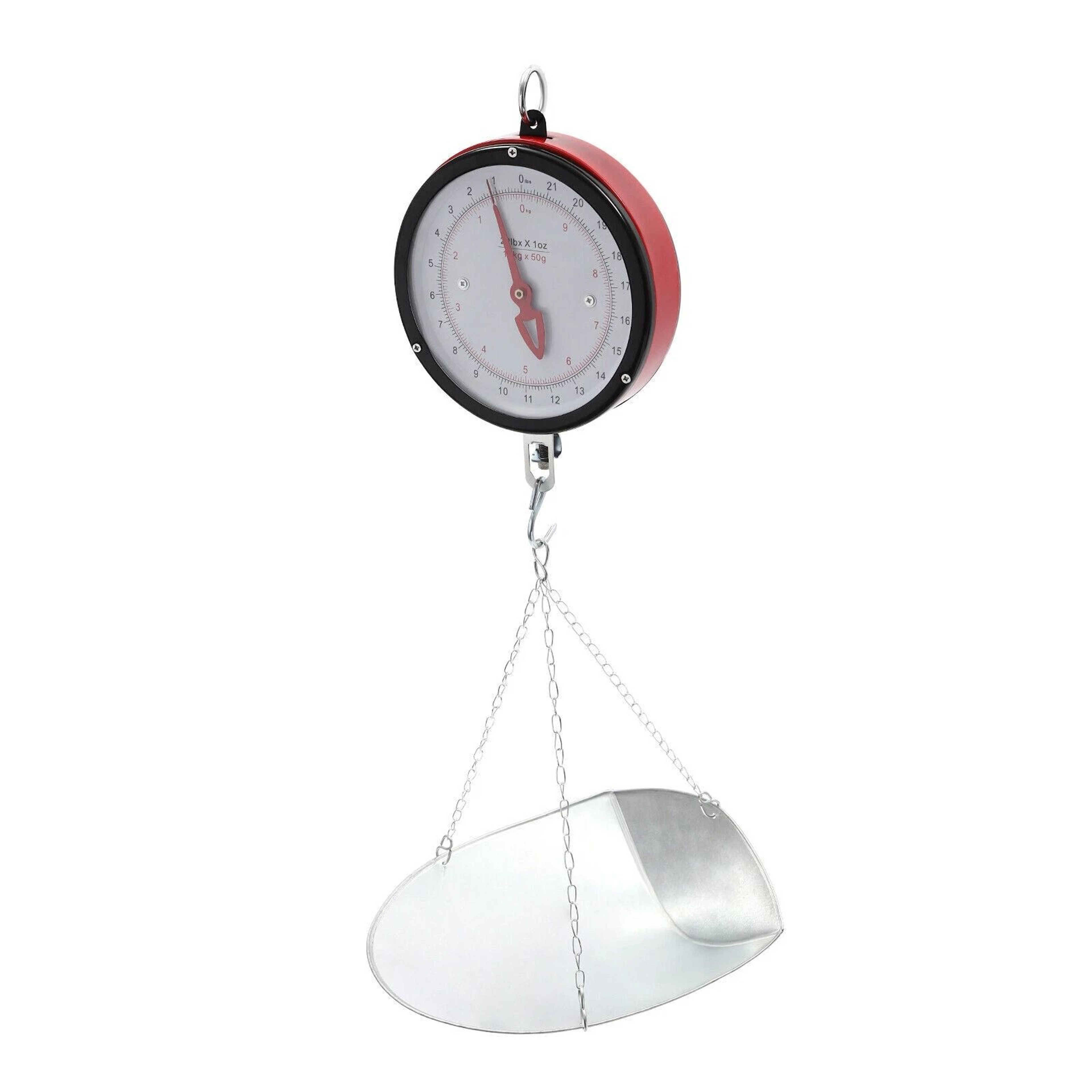 Mechanical Hanging Scale For Kitchen DoubleSided Dial With ScoopChain 16