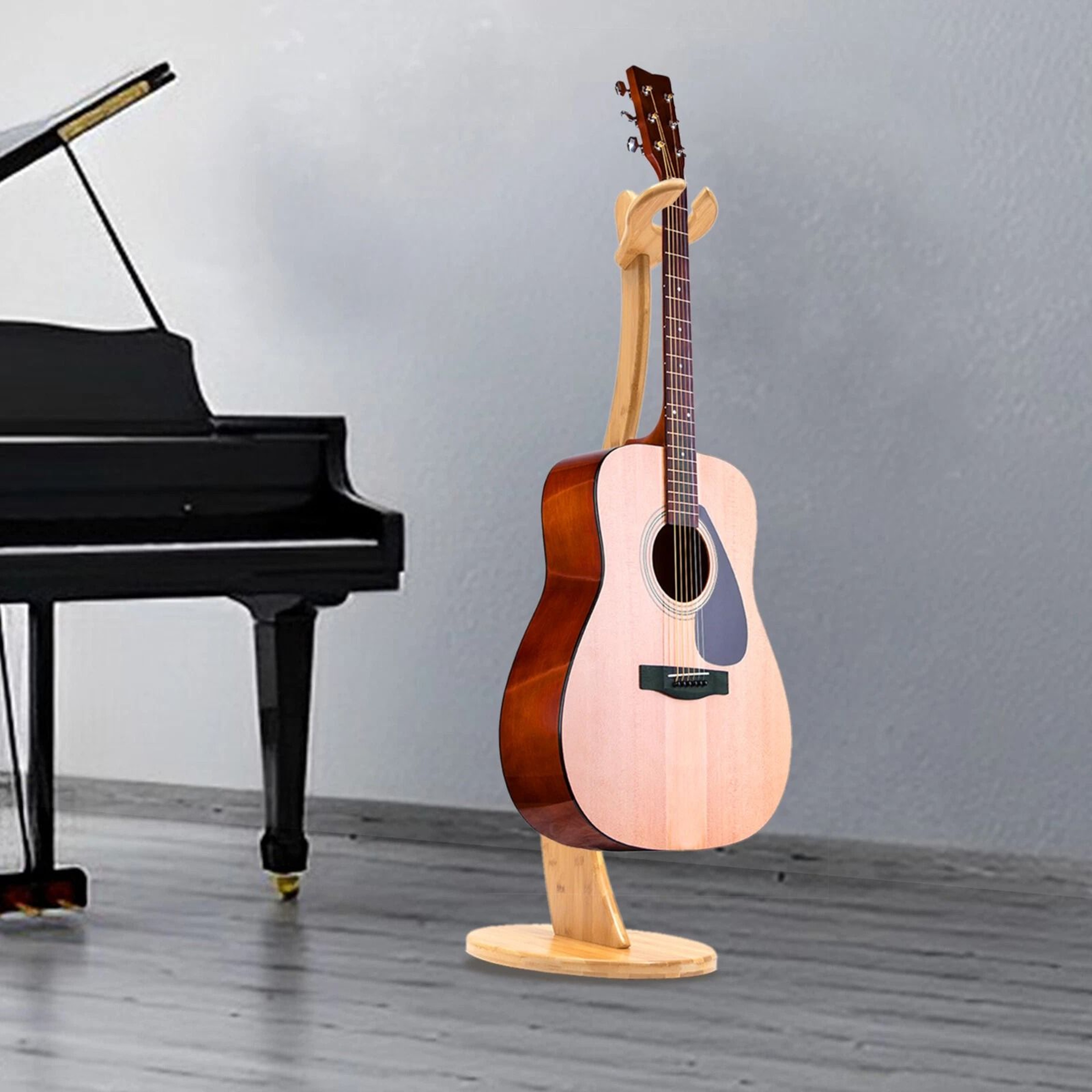 Guitar Floor Stand Bamboo Stand For Ukulele And Guitar Support 0
