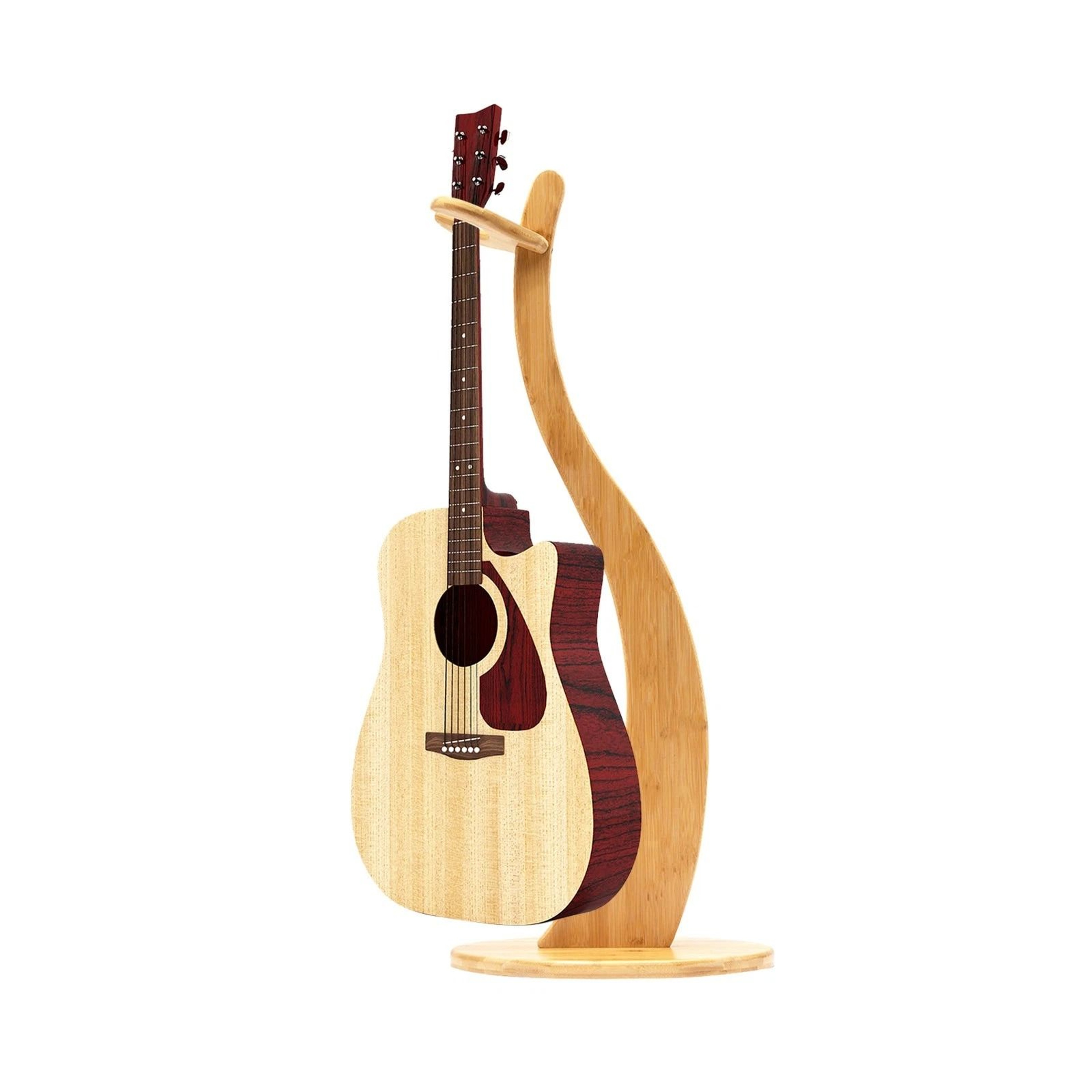 Guitar Floor Stand Bamboo Stand For Ukulele And Guitar Support 3