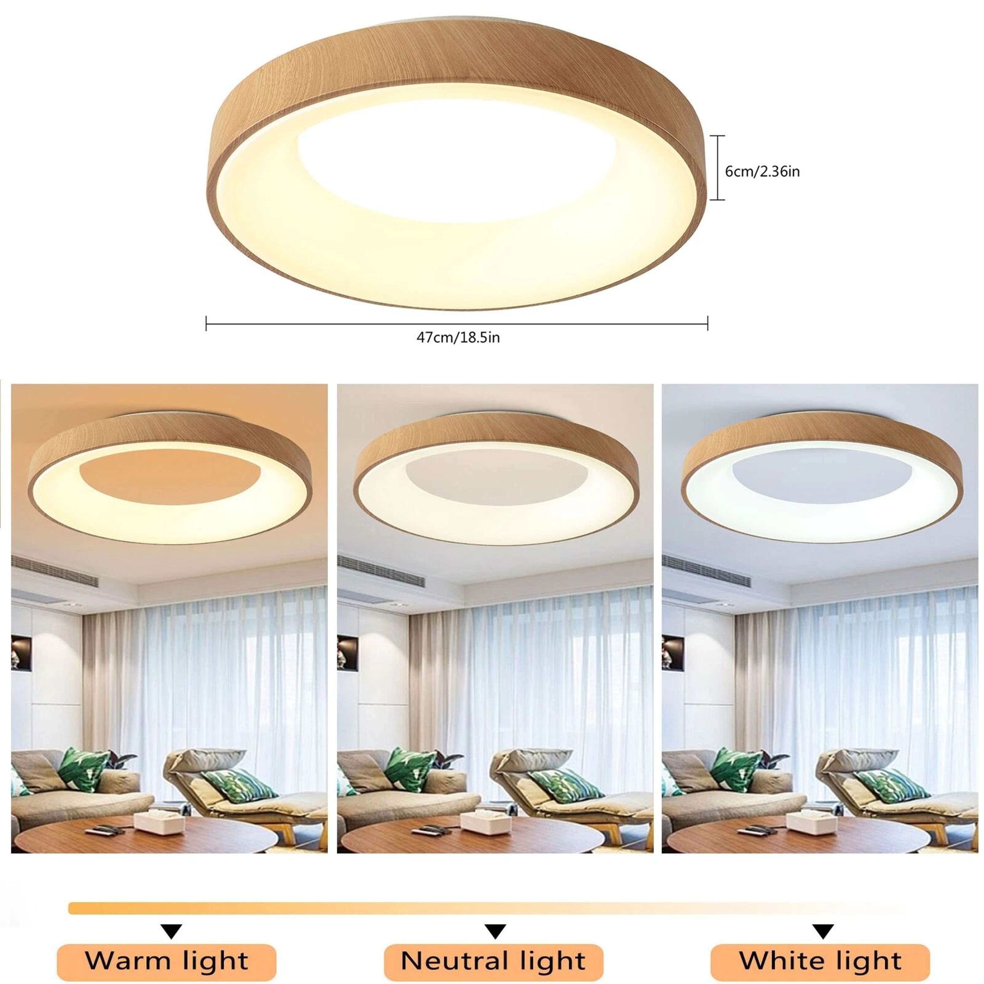 Acrylic Lampshade LED Ceiling Light Modern Flush Mount Indoor Chandelier Fixture 7