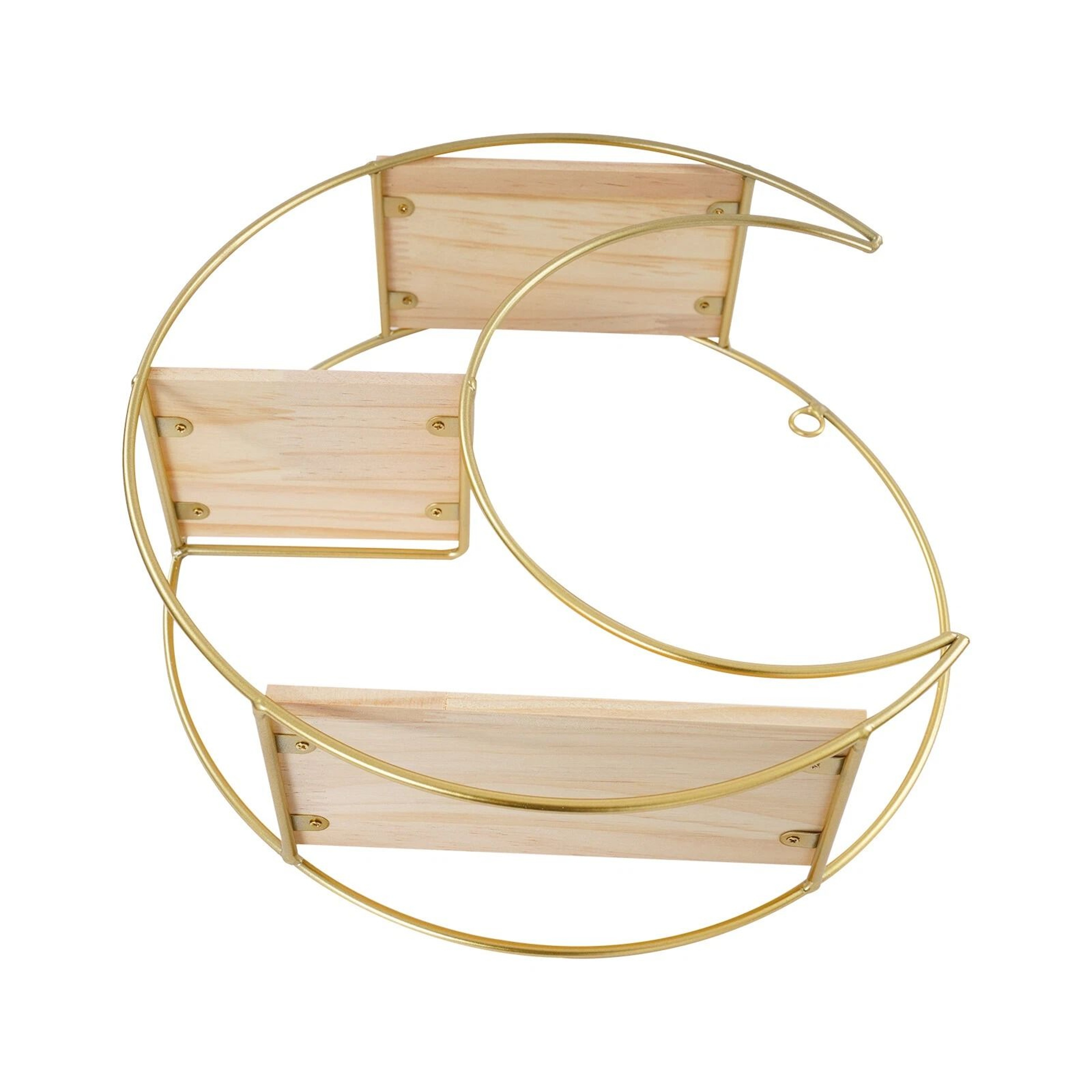 Storage Display Rack 3tier Round Moon Wall Mounted Shelf 6