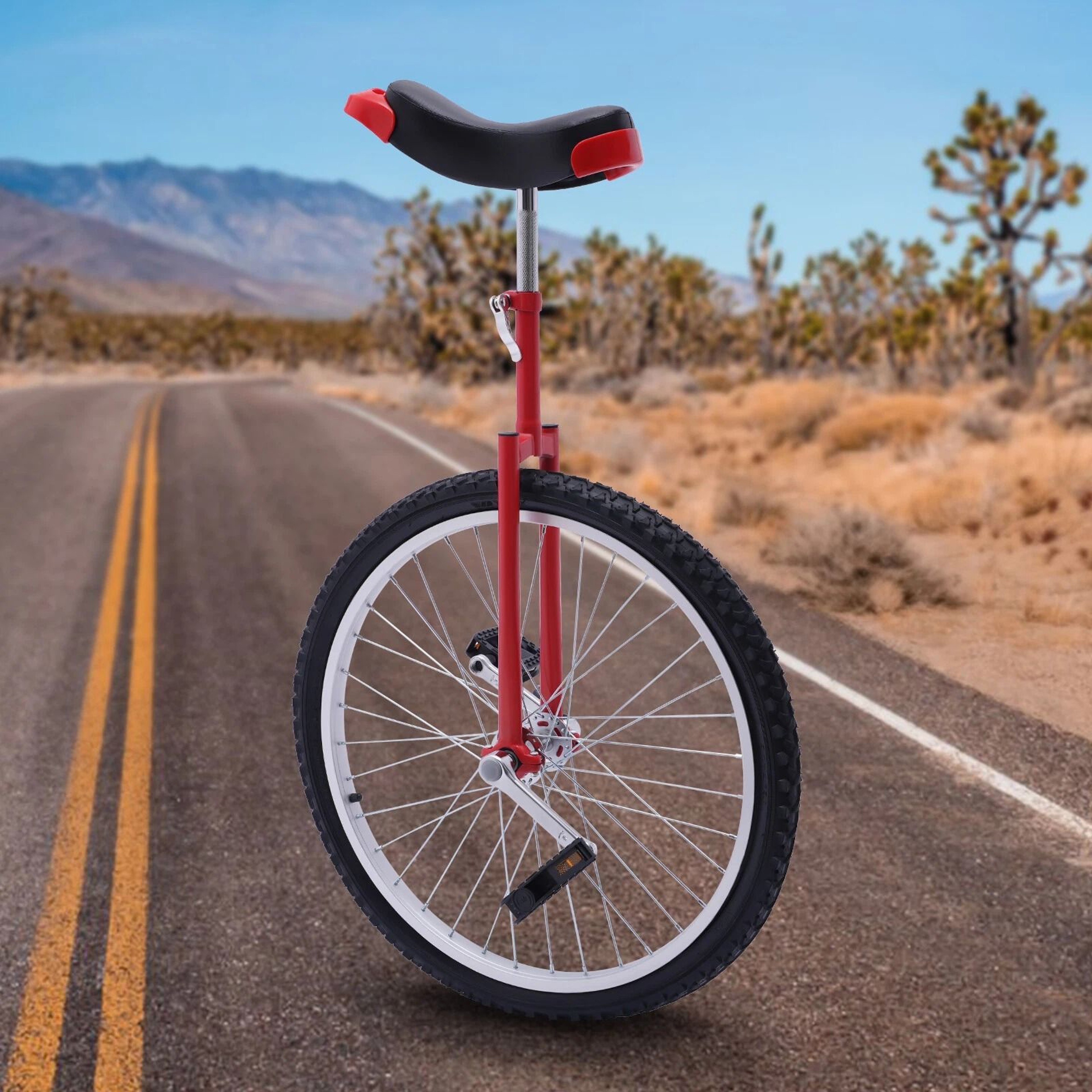 Sports Wheel Unicycle With Thickened Steel Pipe Adjustable Seat 0