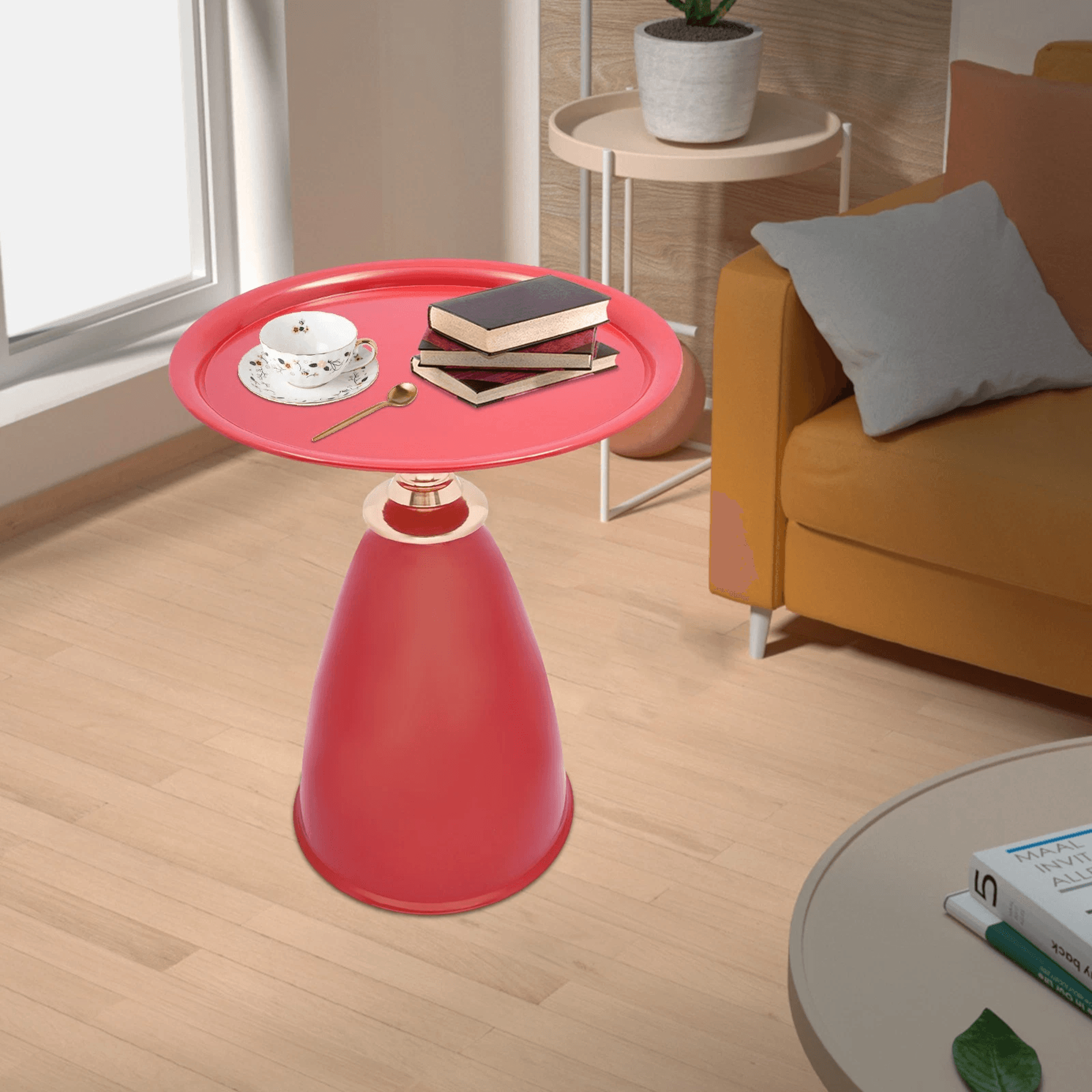 Round Side End Table For Living Rooms Bedrooms Offices Patios Sofas 12