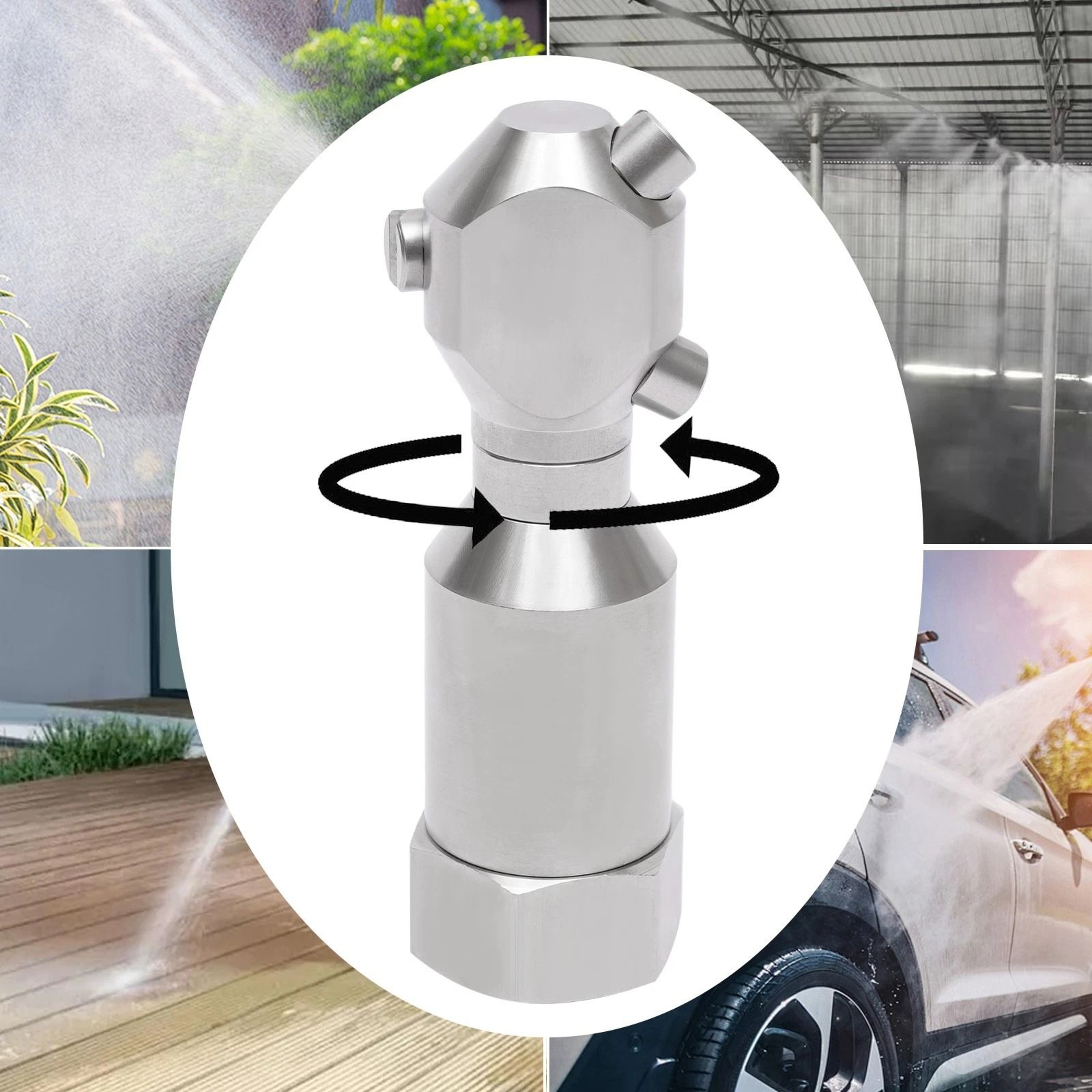 Nozzle Pressure Washer Hose Rotating Jetter Head Drain Sewer Cleaner 0