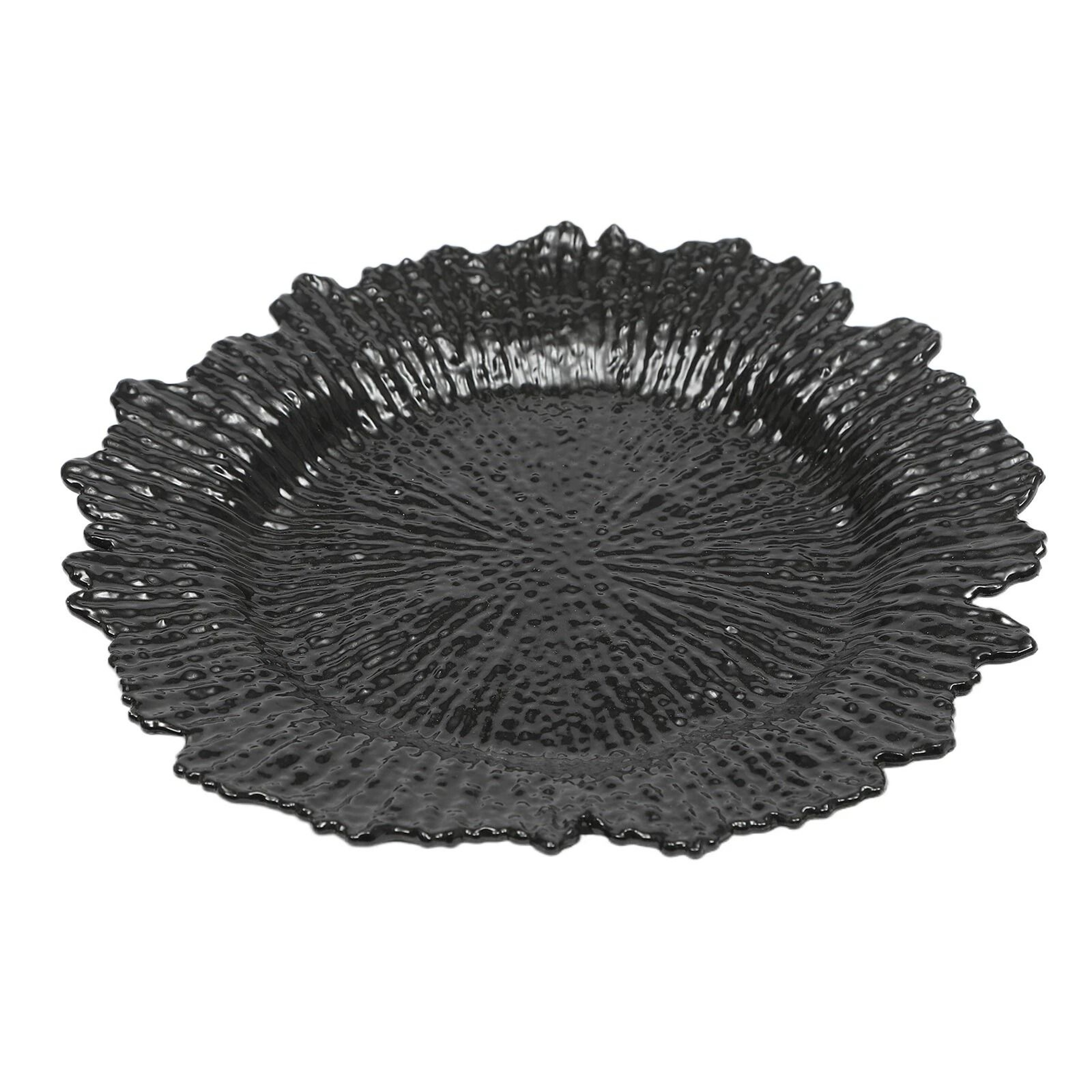 Round Plastic Reef Plates Modern Charger Plates Dinner Plates 4