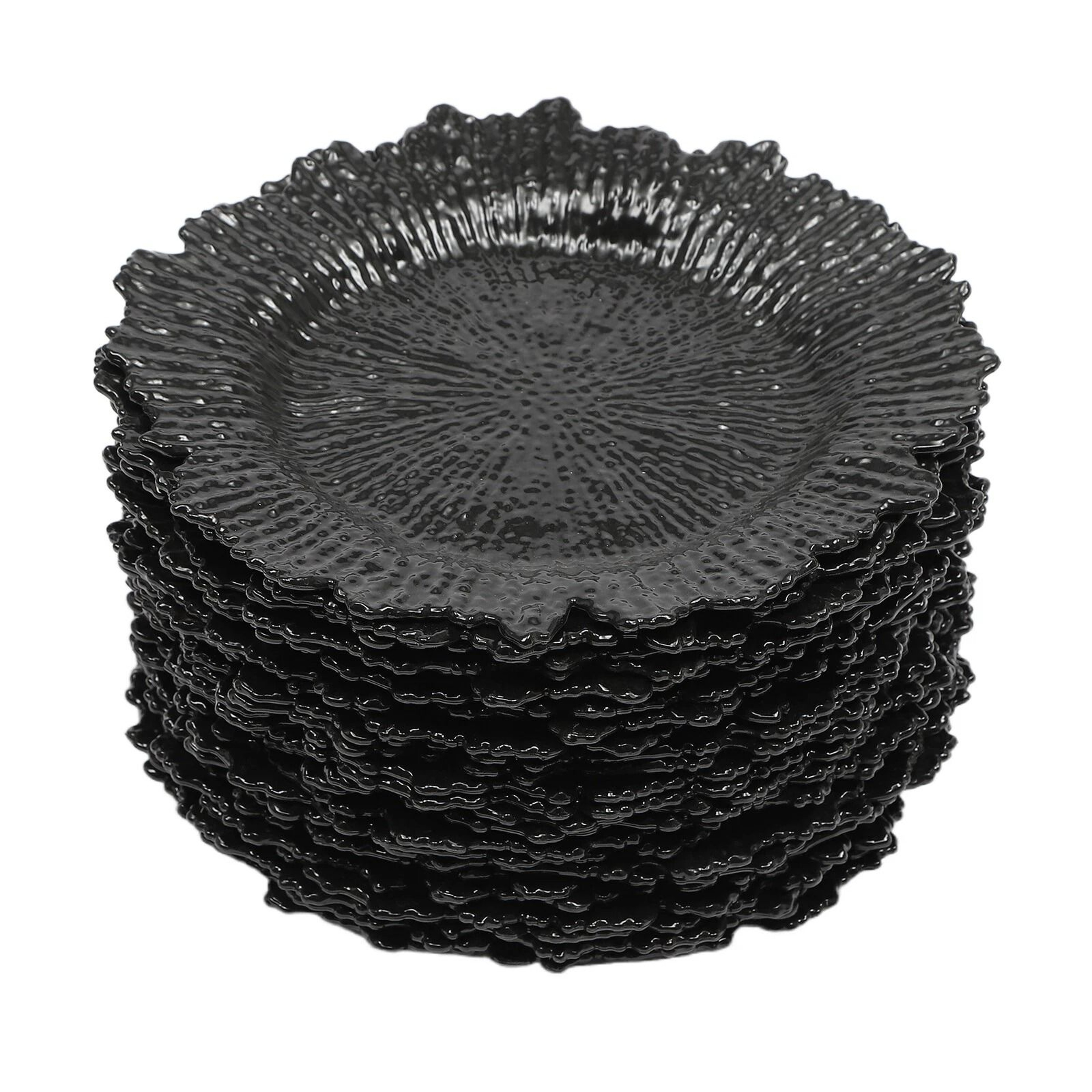 Round Plastic Reef Plates Modern Charger Plates Dinner Plates 5