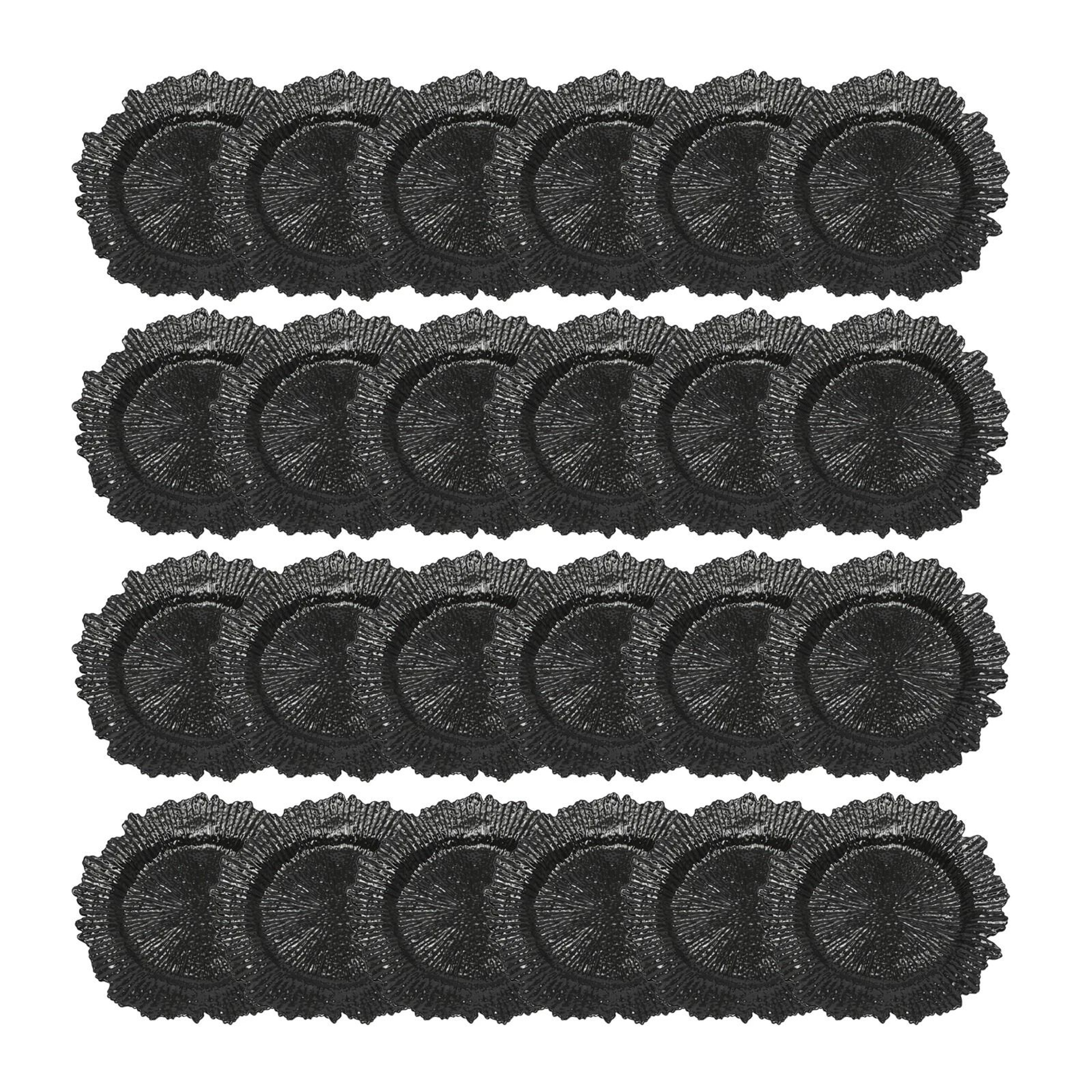 Round Plastic Reef Plates Modern Charger Plates Dinner Plates 8