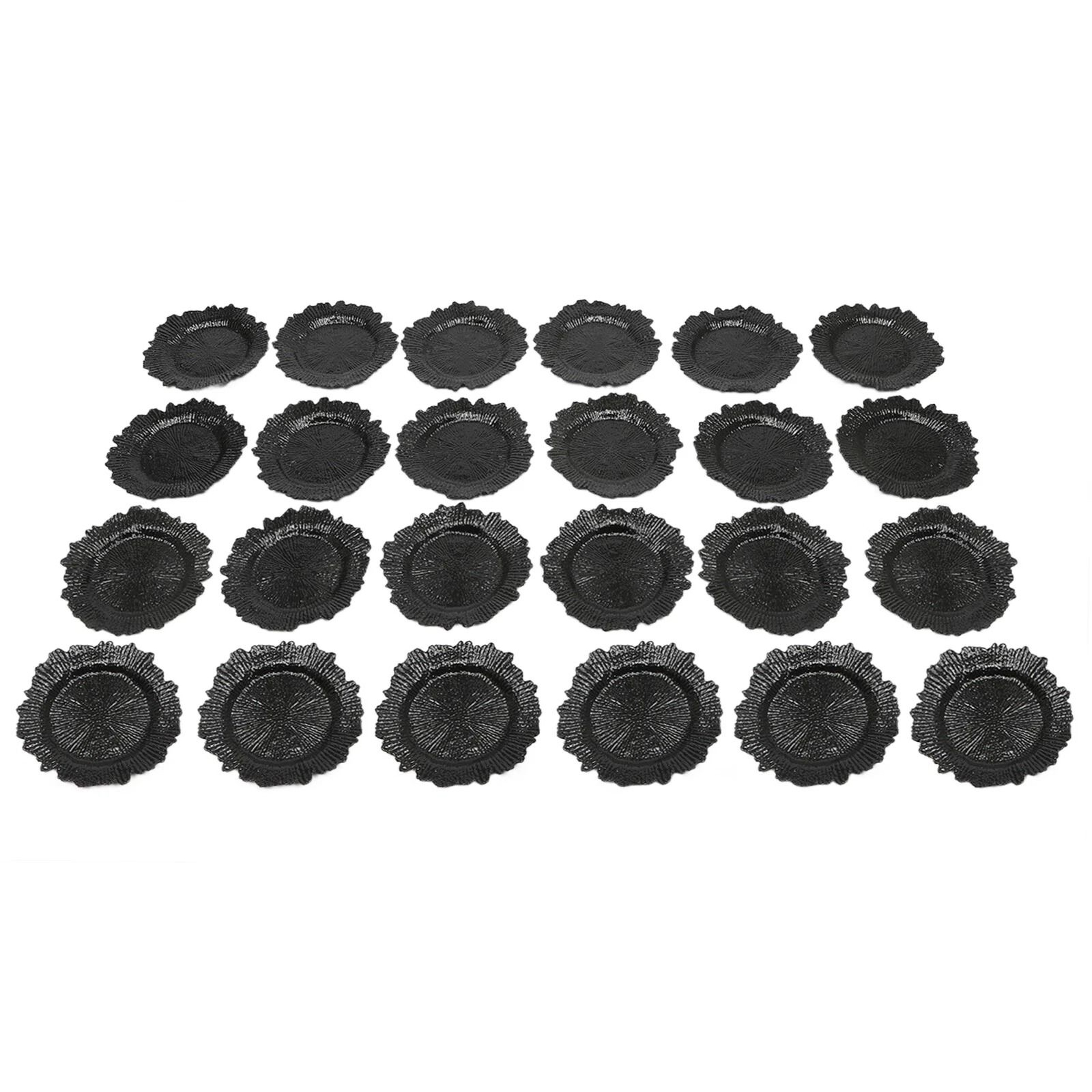 Round Plastic Reef Plates Modern Charger Plates Dinner Plates 6