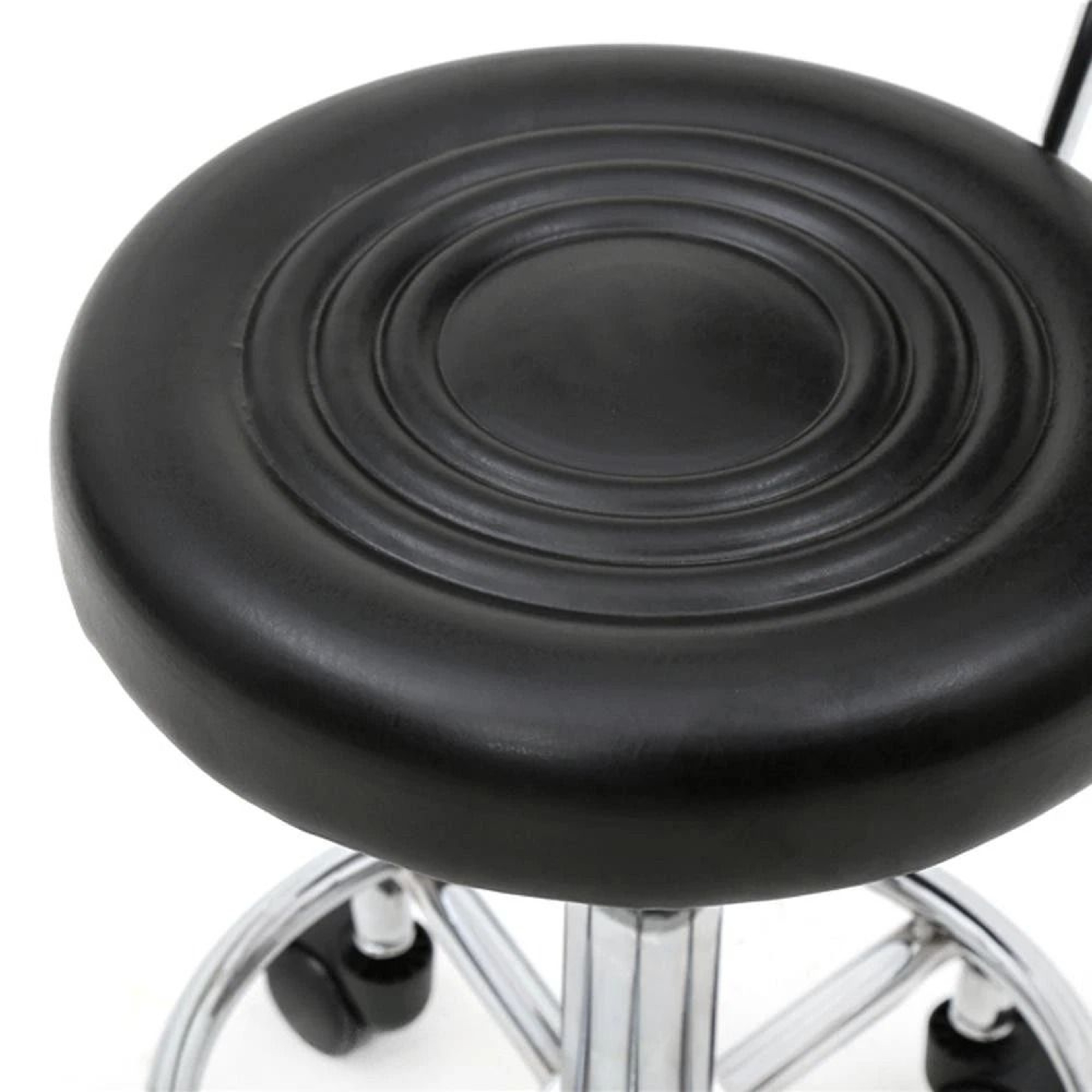 Swivel Salon Stool Chair With Adjustable Hydraulic Backrest And Rolling Wheels 3