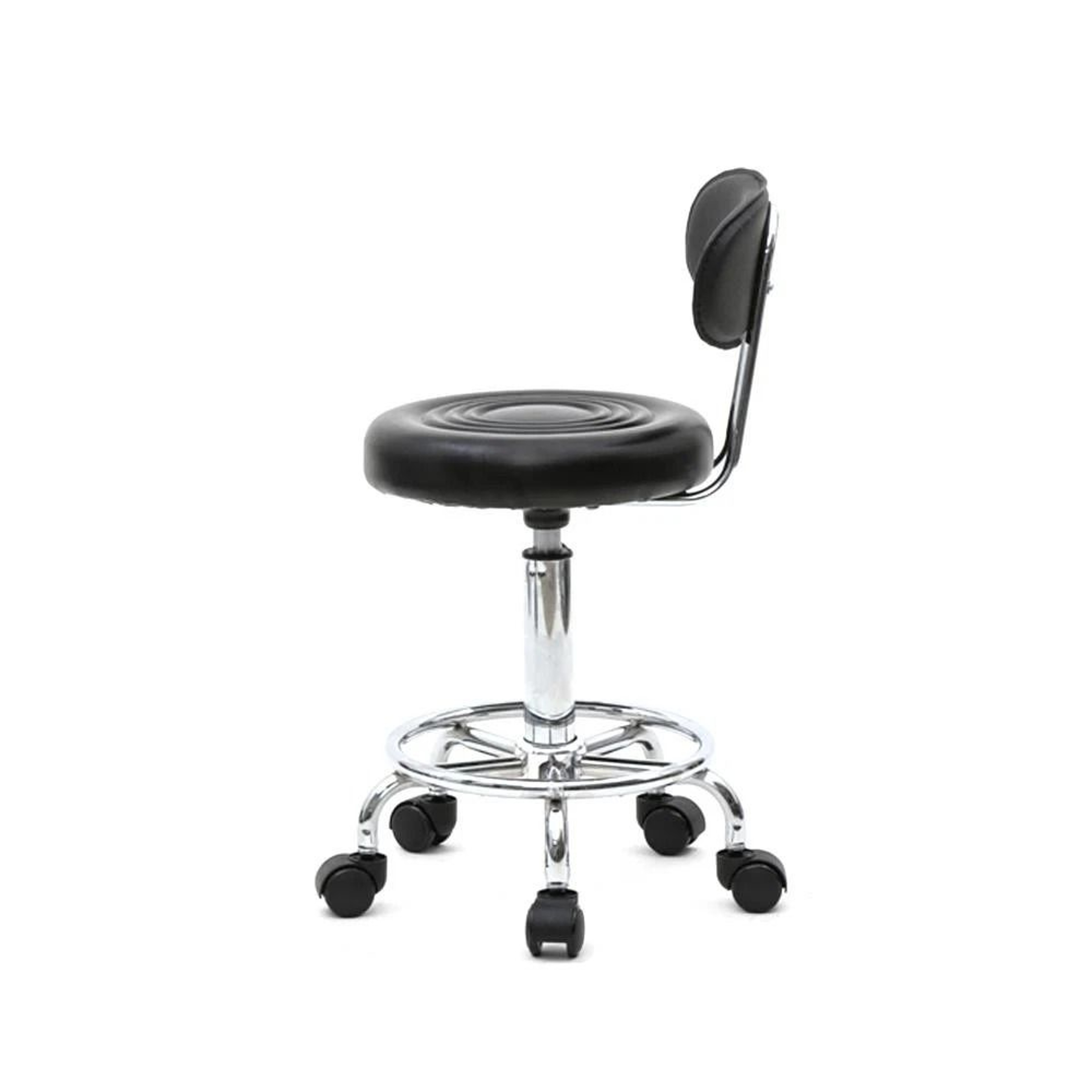 Swivel Salon Stool Chair With Adjustable Hydraulic Backrest And Rolling Wheels 7