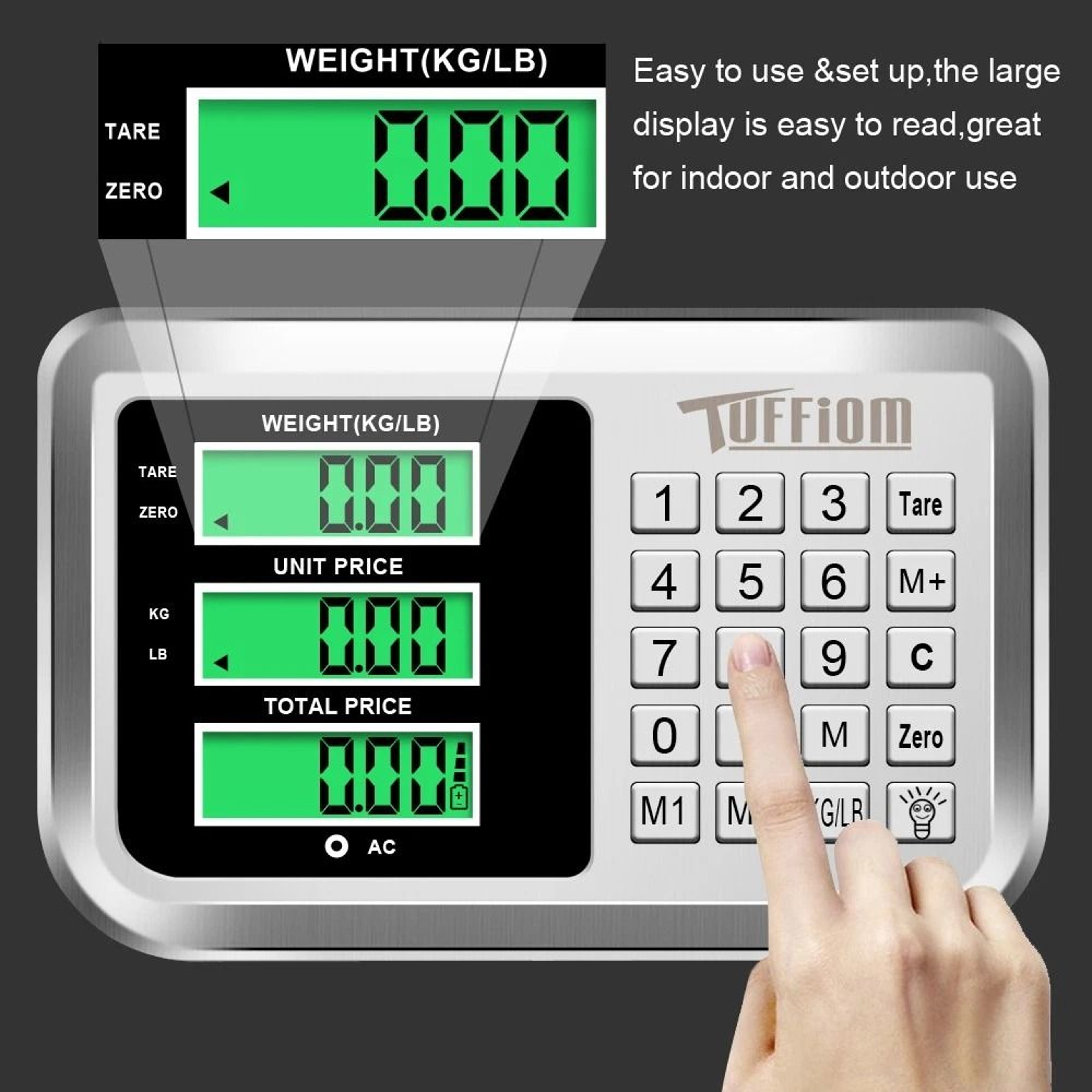 Iron Commercial Shipping Scale Precision Black With KGLB Switch 6