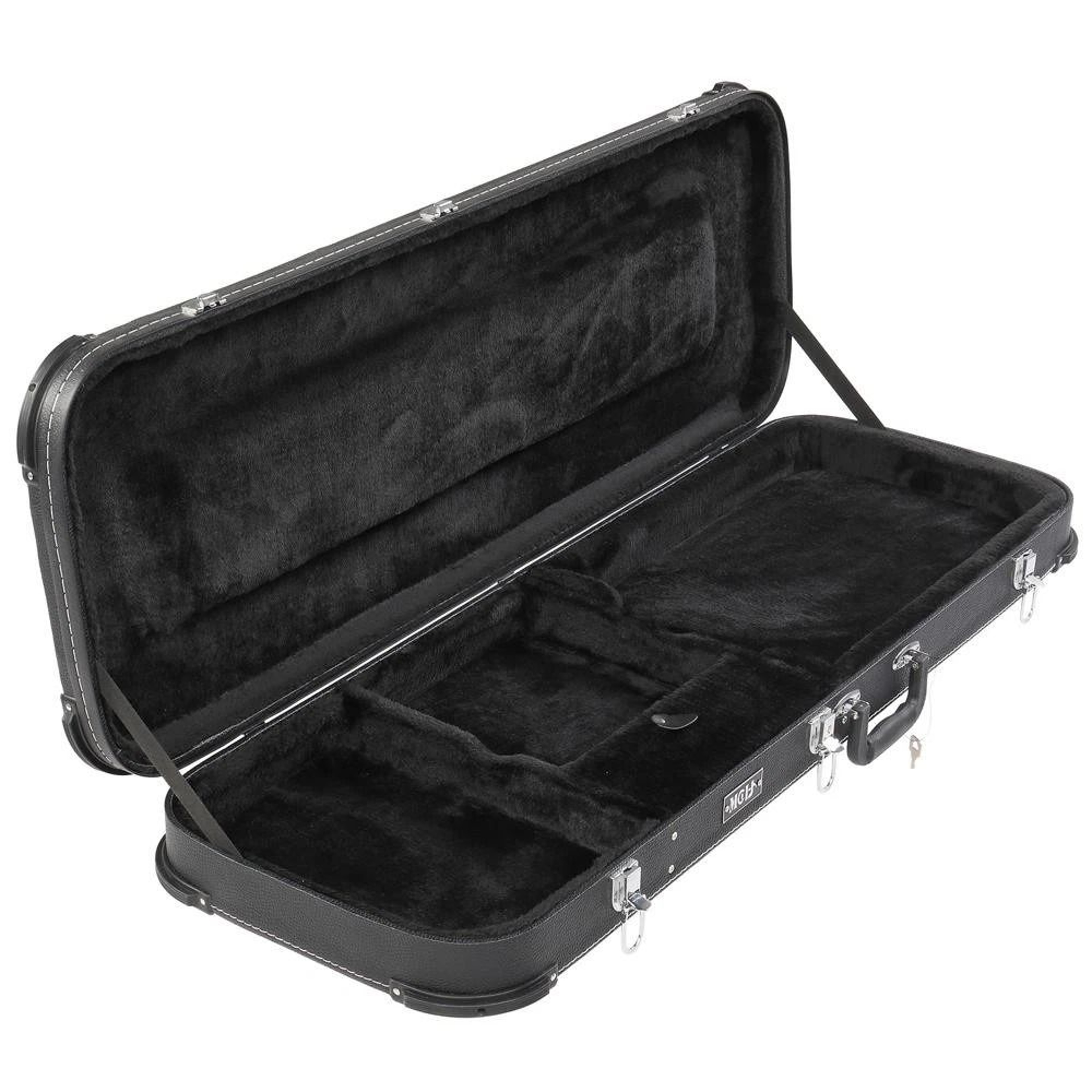 Electric Guitar Square Hard Case High Grade ST Wood Shell Flat 3