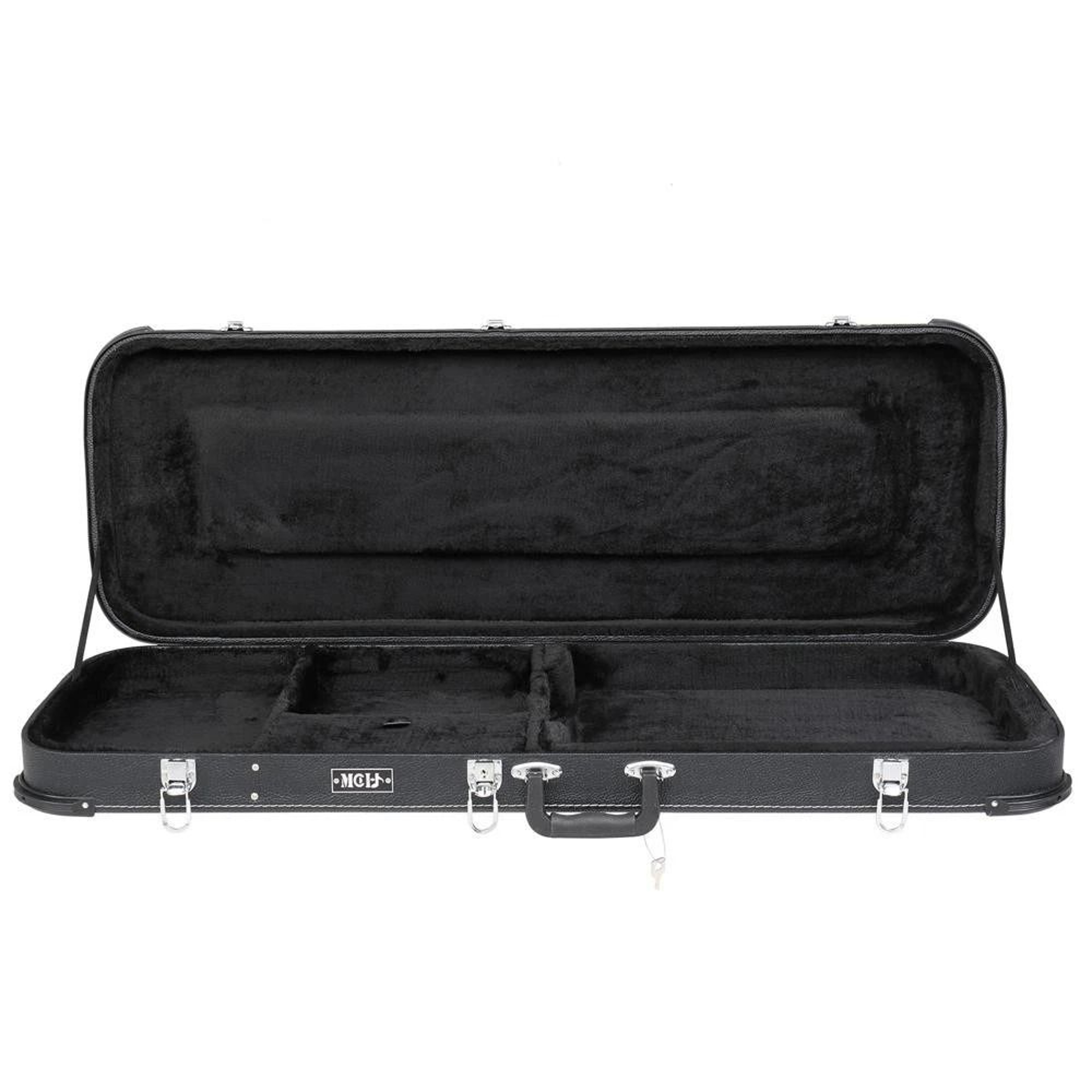 Electric Guitar Square Hard Case High Grade ST Wood Shell Flat 4