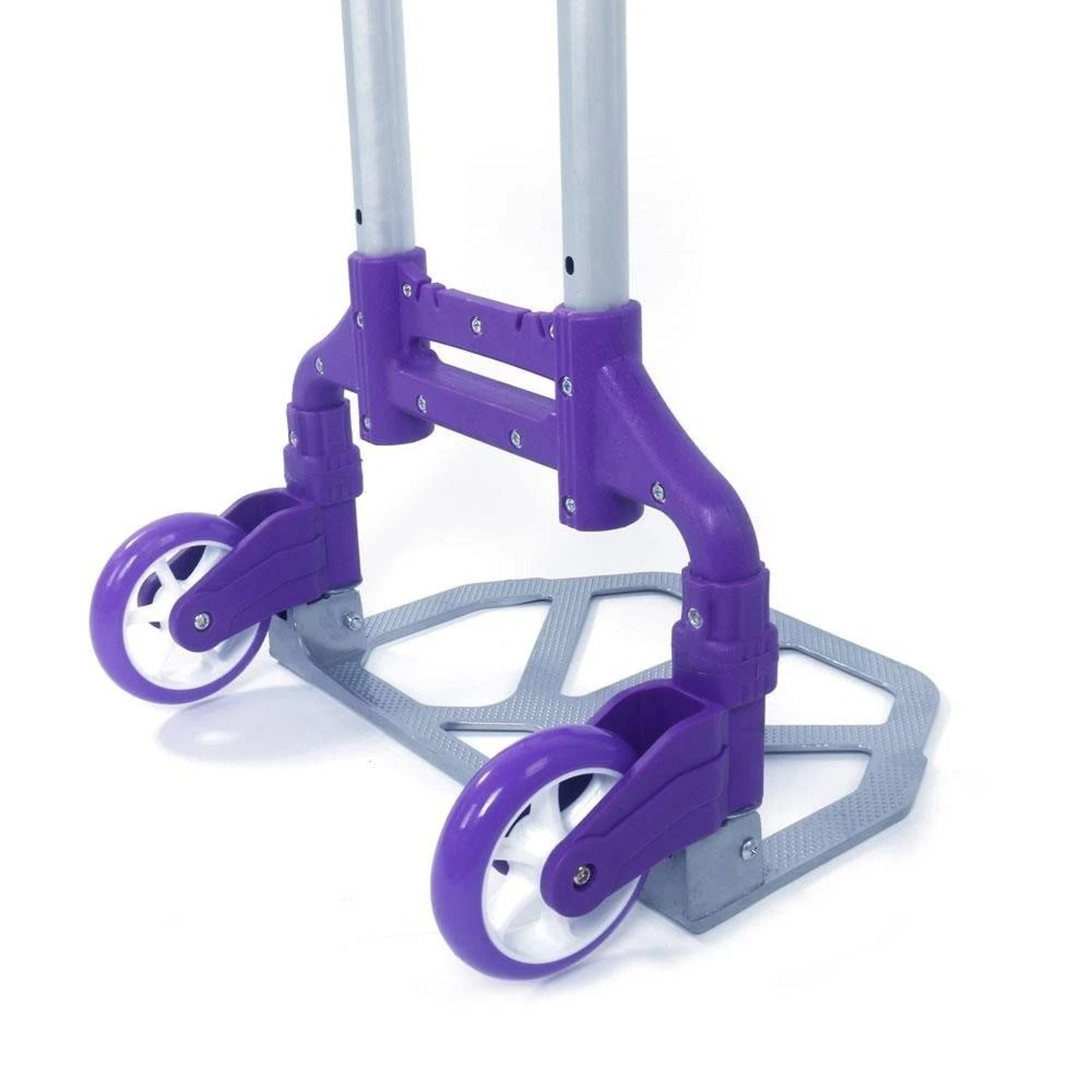 Folding Luggage Cart Dolly Collapsible Trolley Push Hand Truck With Bungee Cord 6