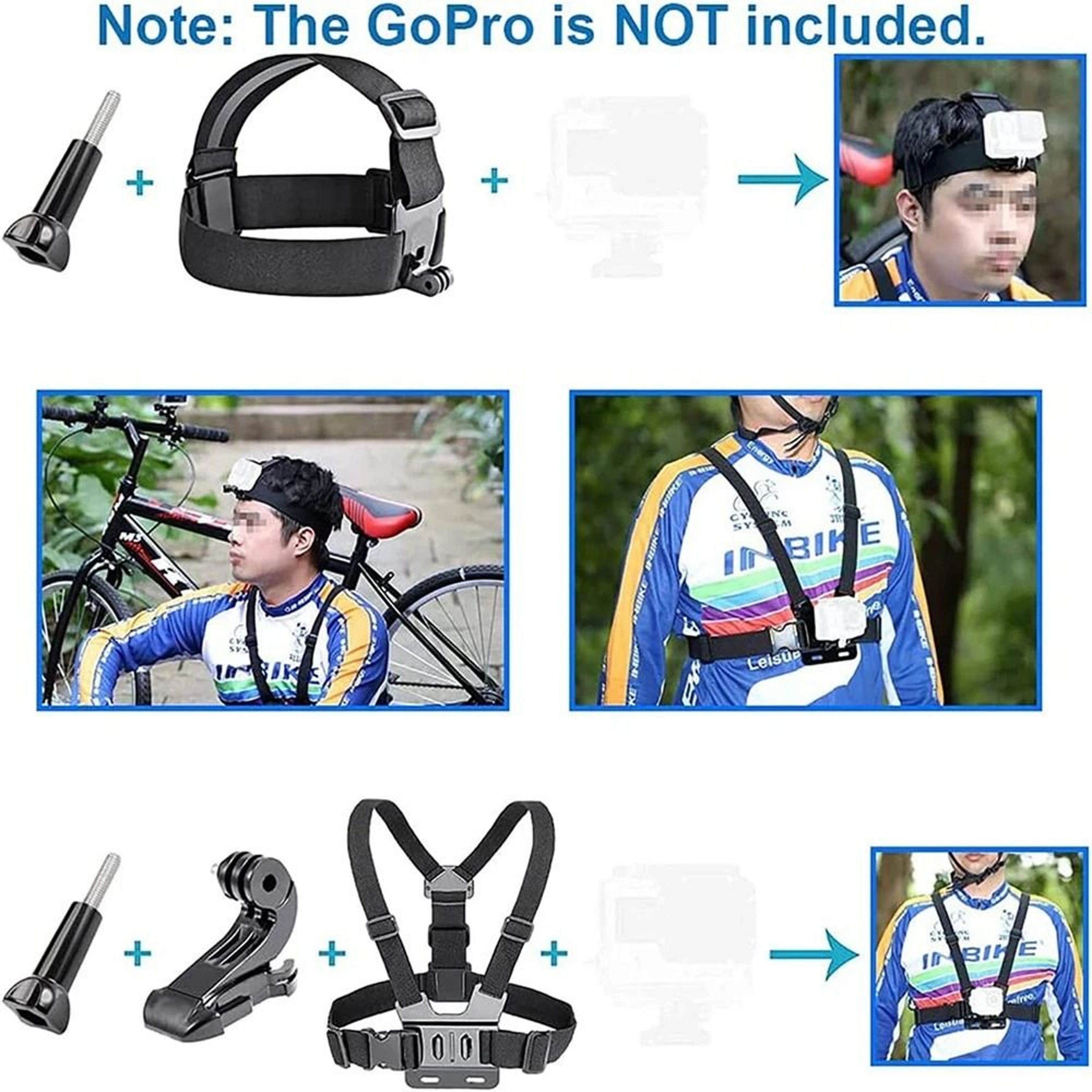 GoPro Hero Accessories Kit Mount SJCAM Xiaomi Yi EKEN 9