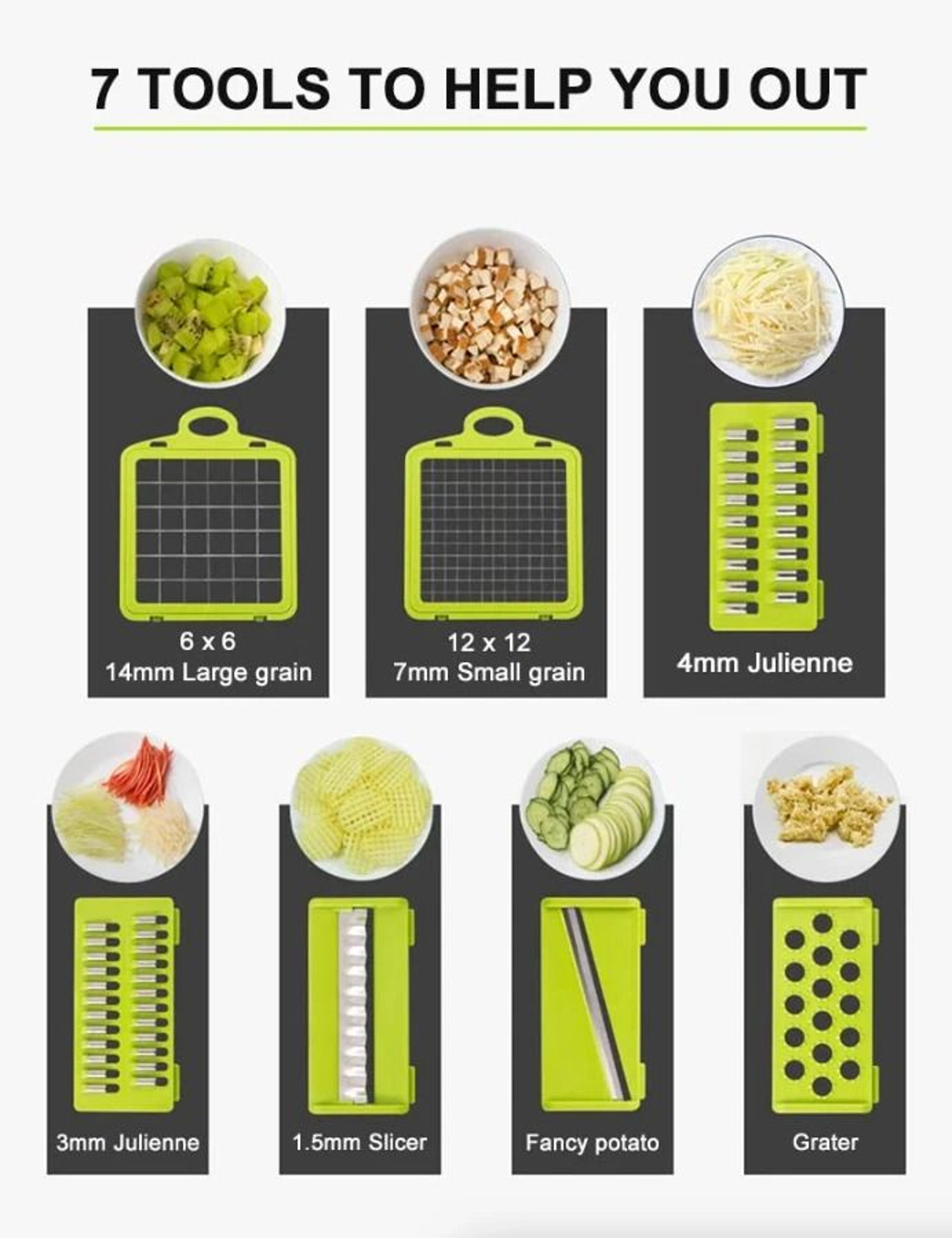 MultiFunction 15In1 Vegetable Fruit Chopper Veggie Dicer Slicer Cutter For Kitchen 1
