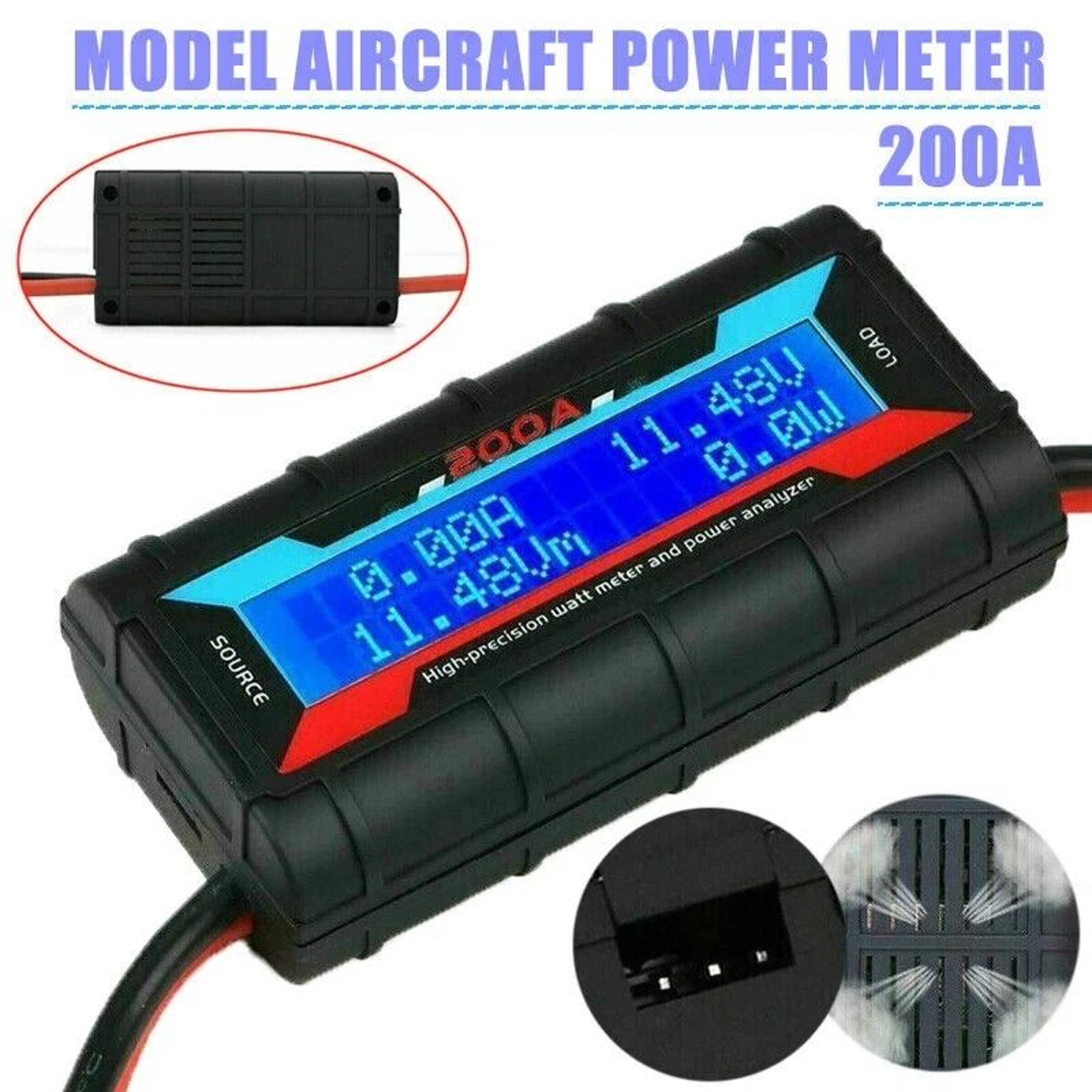 LCD Volt Amp Meter Analyzer DC Digital Monitor For RC Battery Solar Power 1