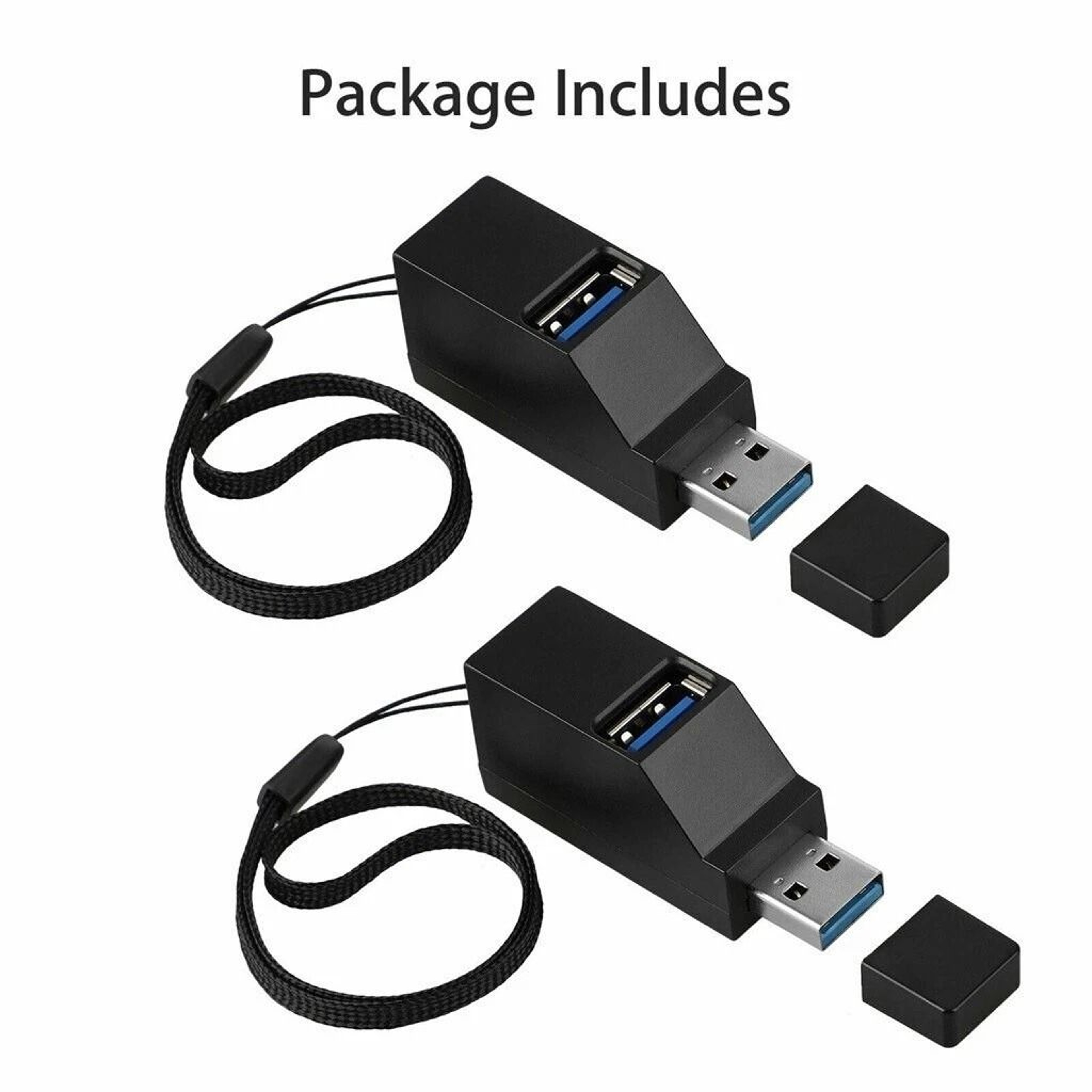 Portable High Speed 3 Port USB Hub Splitter Box For Laptop PC 3