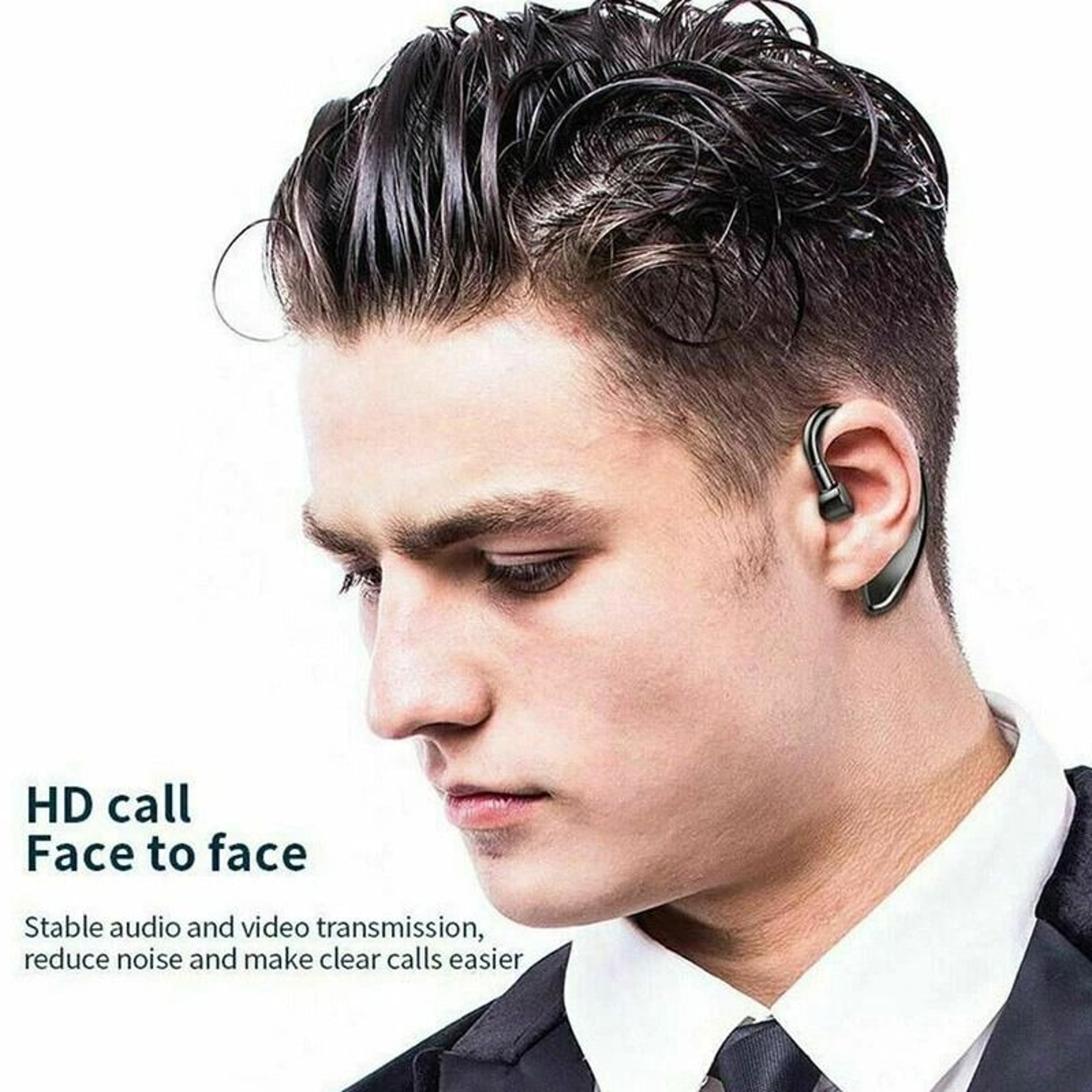 Noise Cancelling Wireless Bluetooth Earpiece Headset For Trucker Driving Earbuds 1