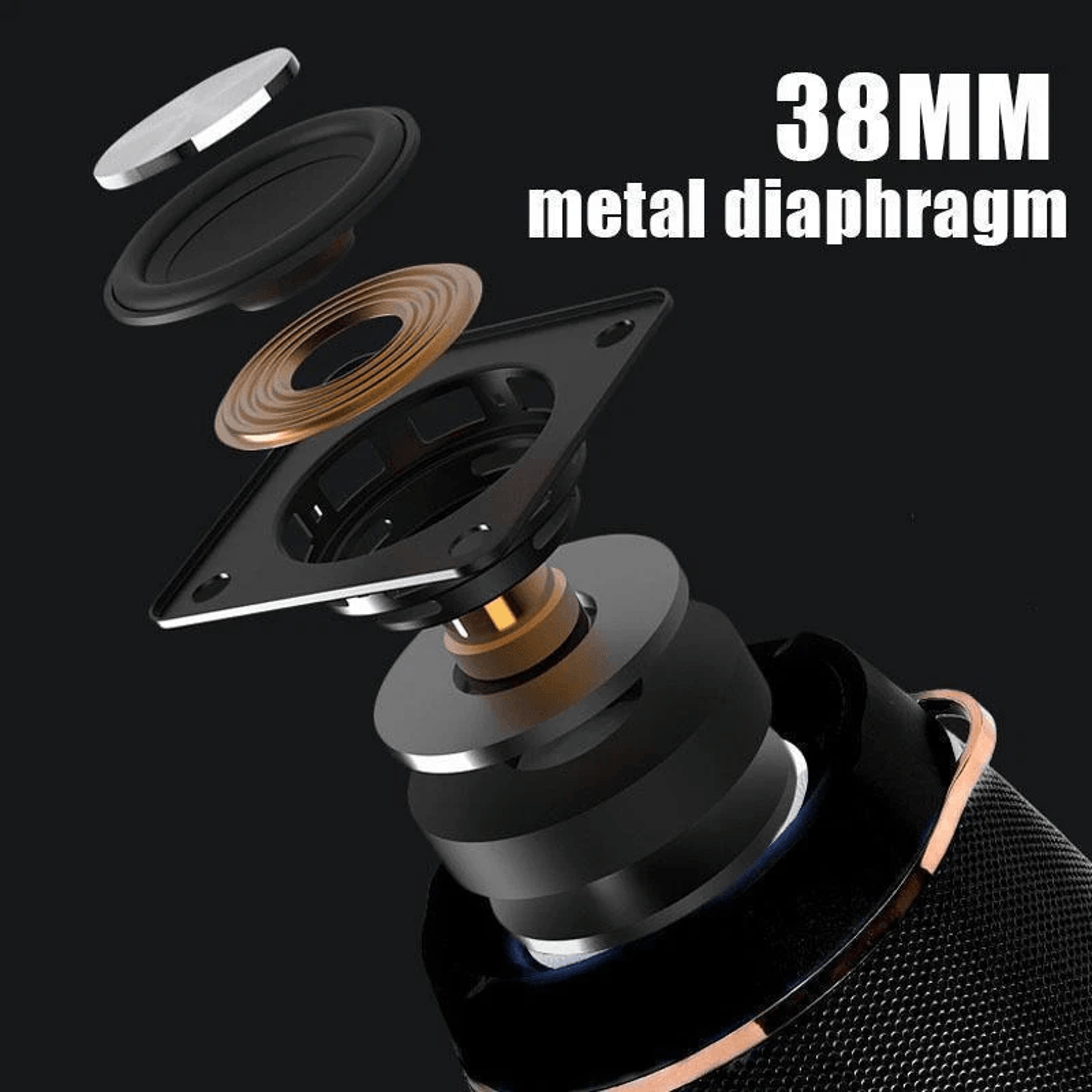 Wireless Waterproof Outdoor Bluetooth Speaker Stereo LOUD Bass USB TF Strap Portable Audio 6