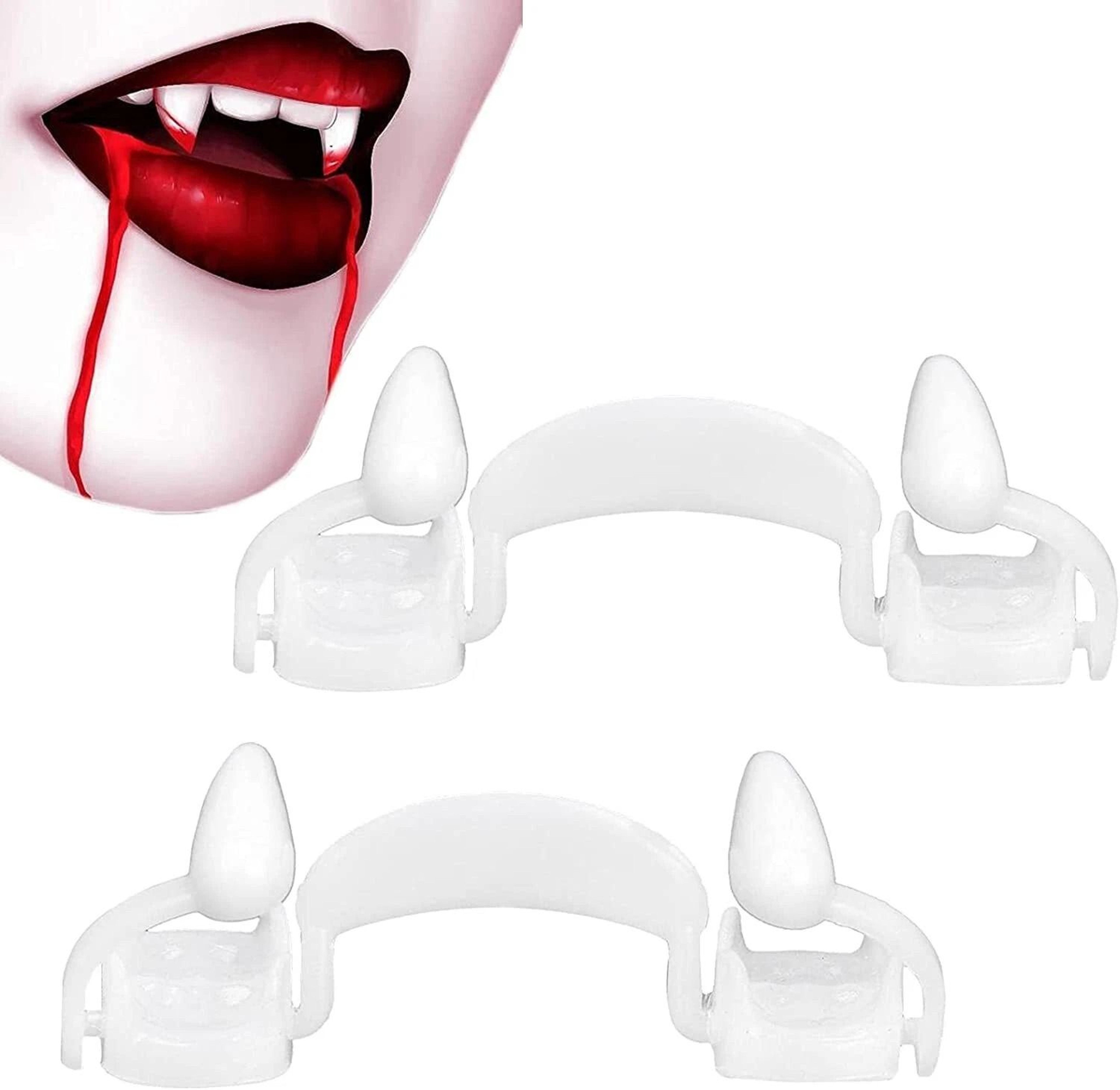 Fangs Halloween Cosplay Retractable Vampire Teeth Makeup Zombie Dentures Teeth 7