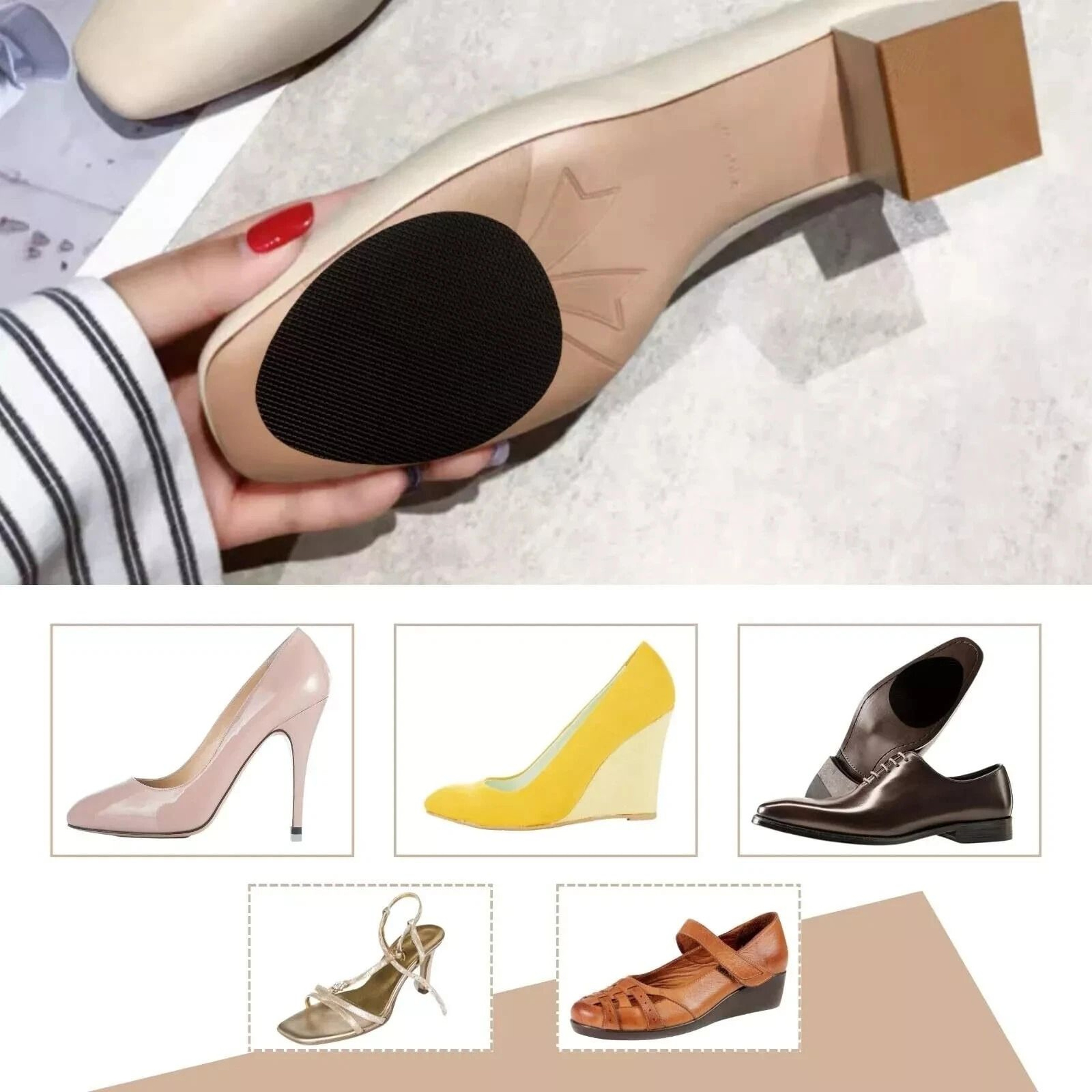 AntiSlip Shoe Grips NonSlip Shoes Pads For Secure Footing 4