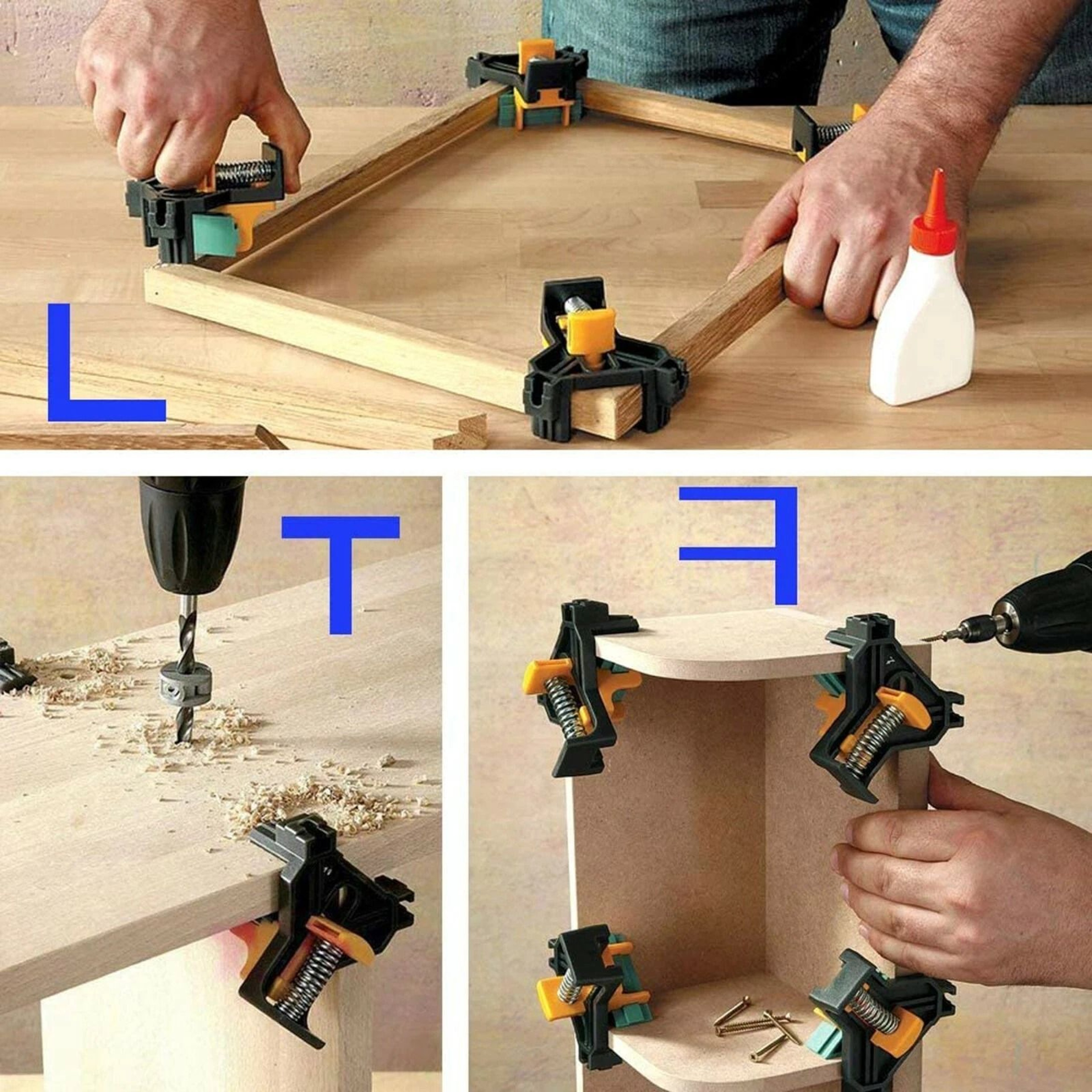 Clamps Corner Holders For Woodworking 90 Degree Right Angle Clip Tool 1