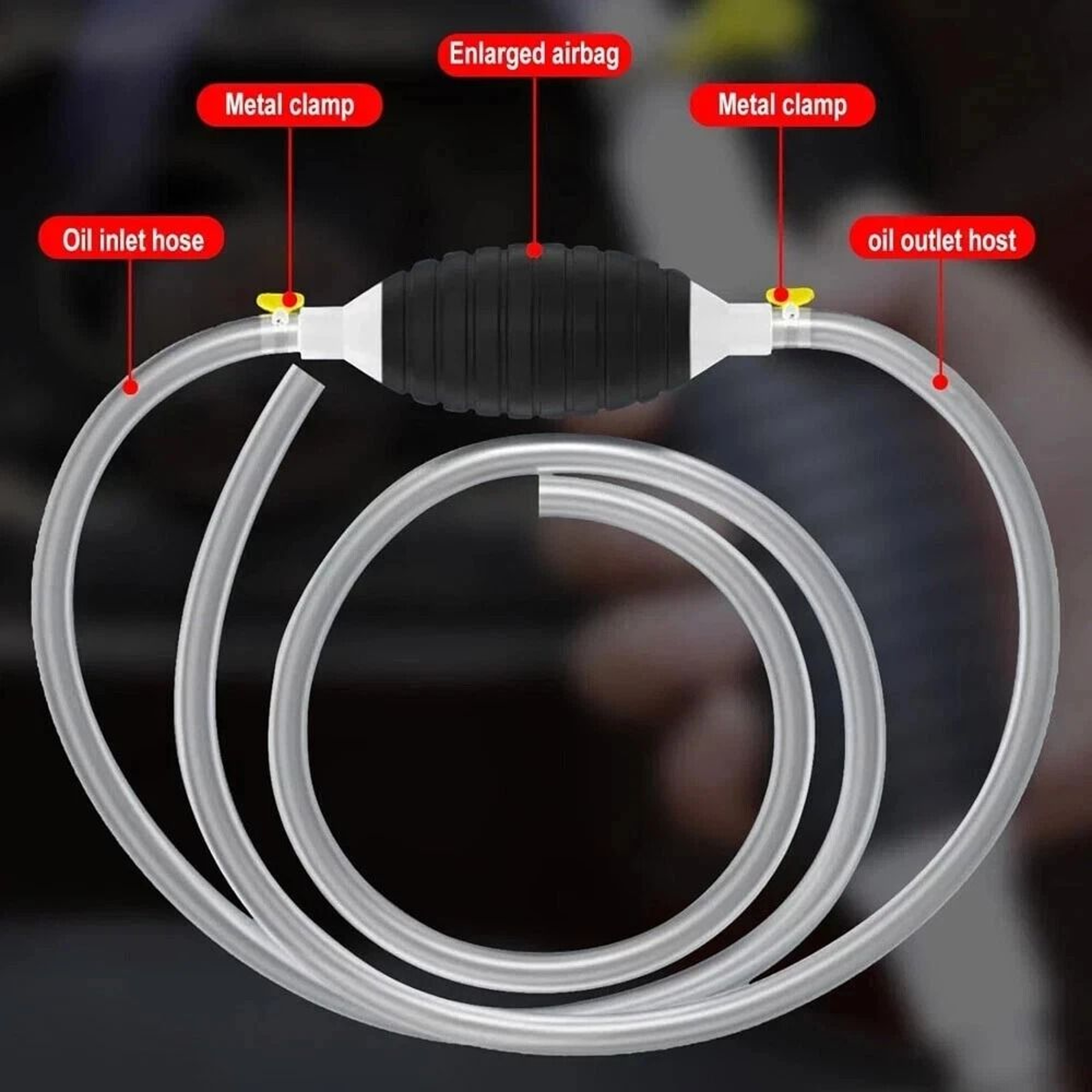 Portable Manual Car Fuel Transfer Pump With Siphon Hose Gas Gasoline Petrol Hand Pump 7
