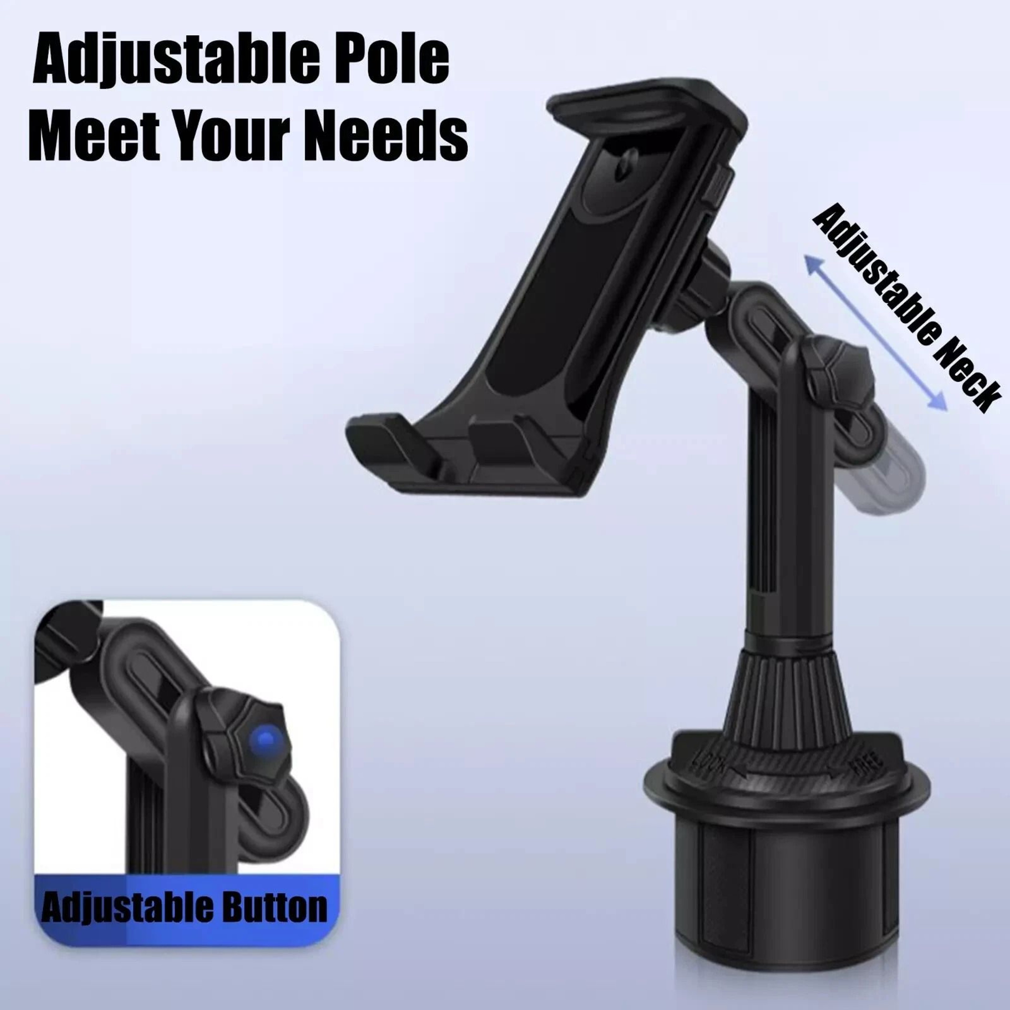 Universal Adjustable Car Mount Cup Cradle Holder Upgraded Version For Cell Phone 2