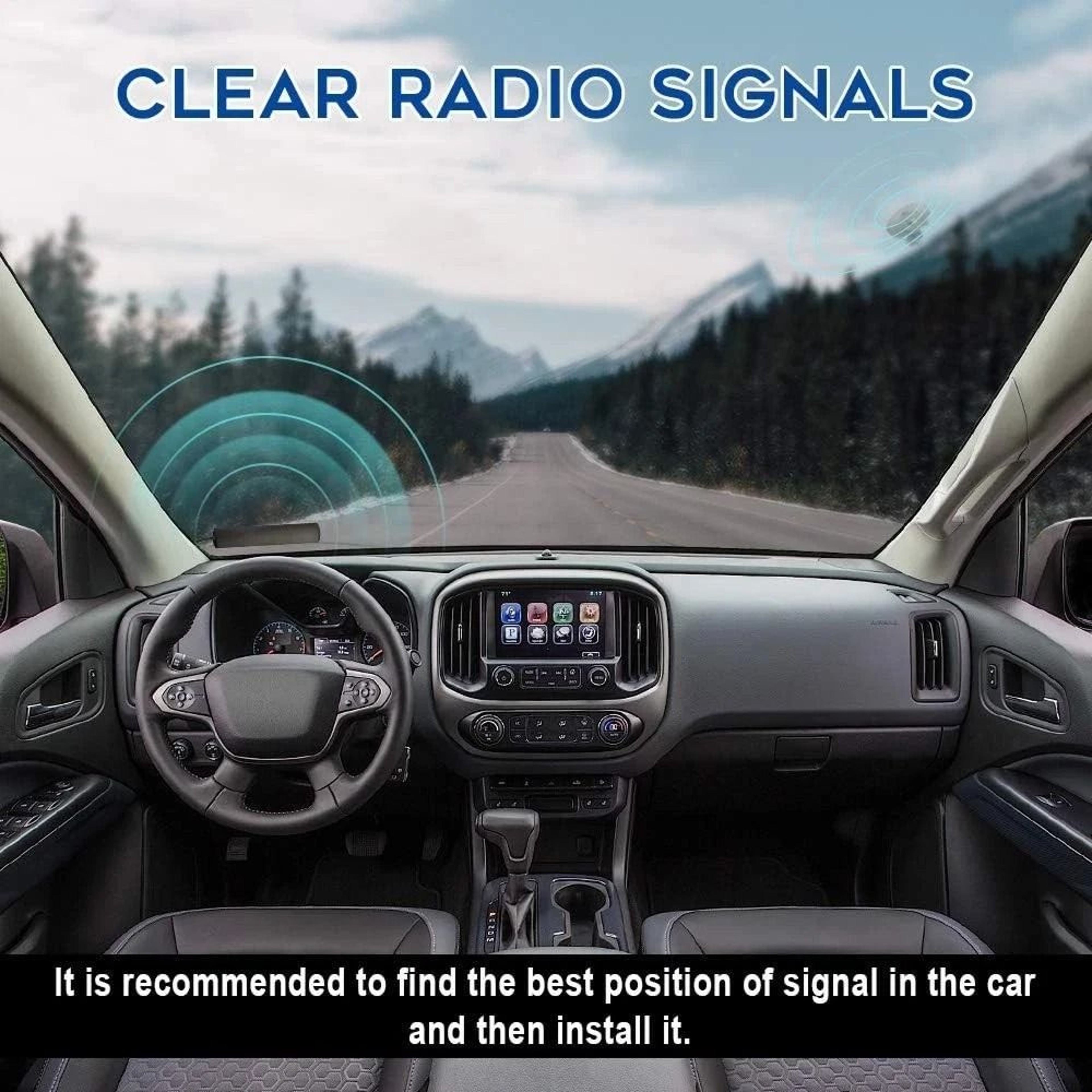 Universal Car Interior Hidden Amplified Antenna Electronic Stereo For AMFM Radio 3