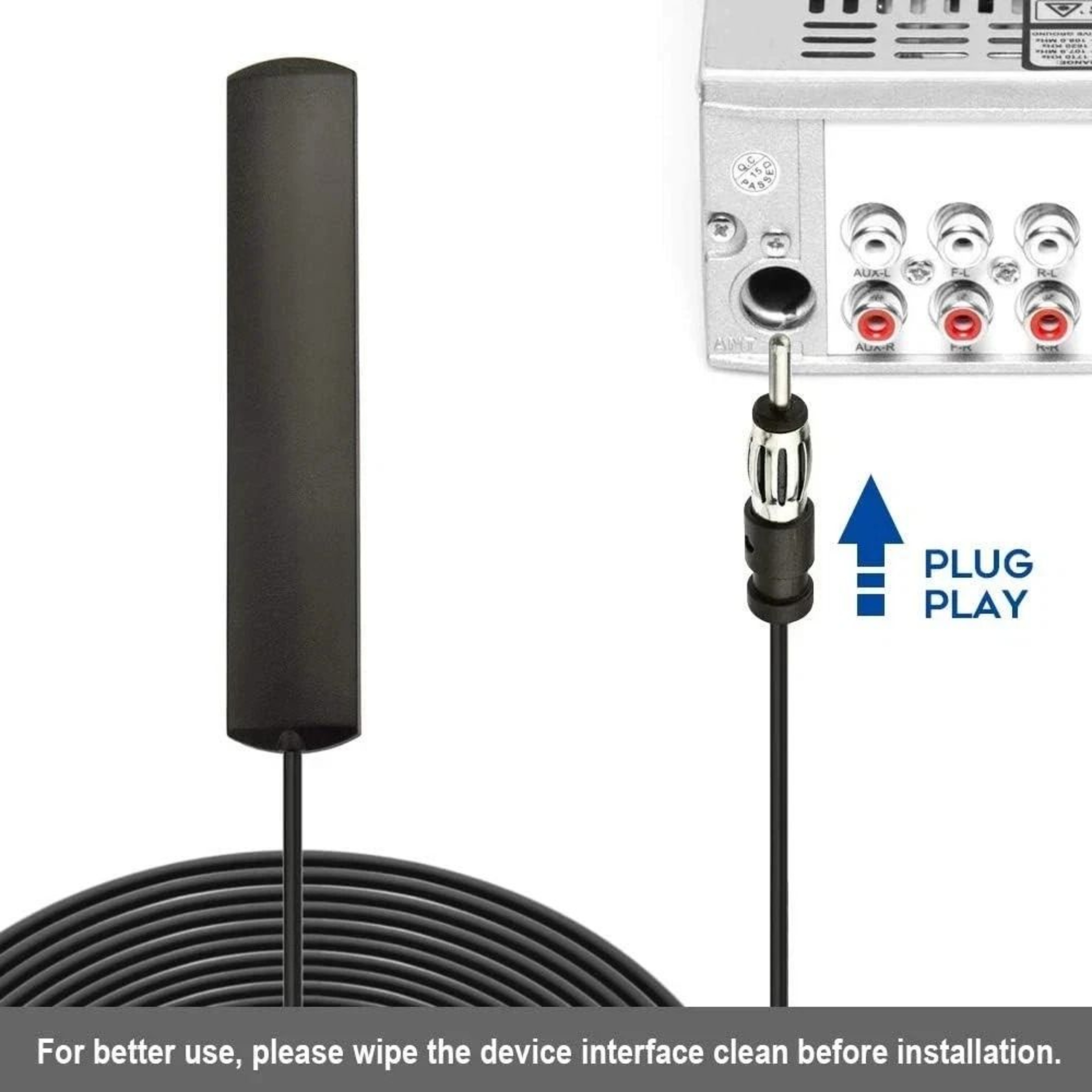 Universal Car Interior Hidden Amplified Antenna Electronic Stereo For AMFM Radio 4