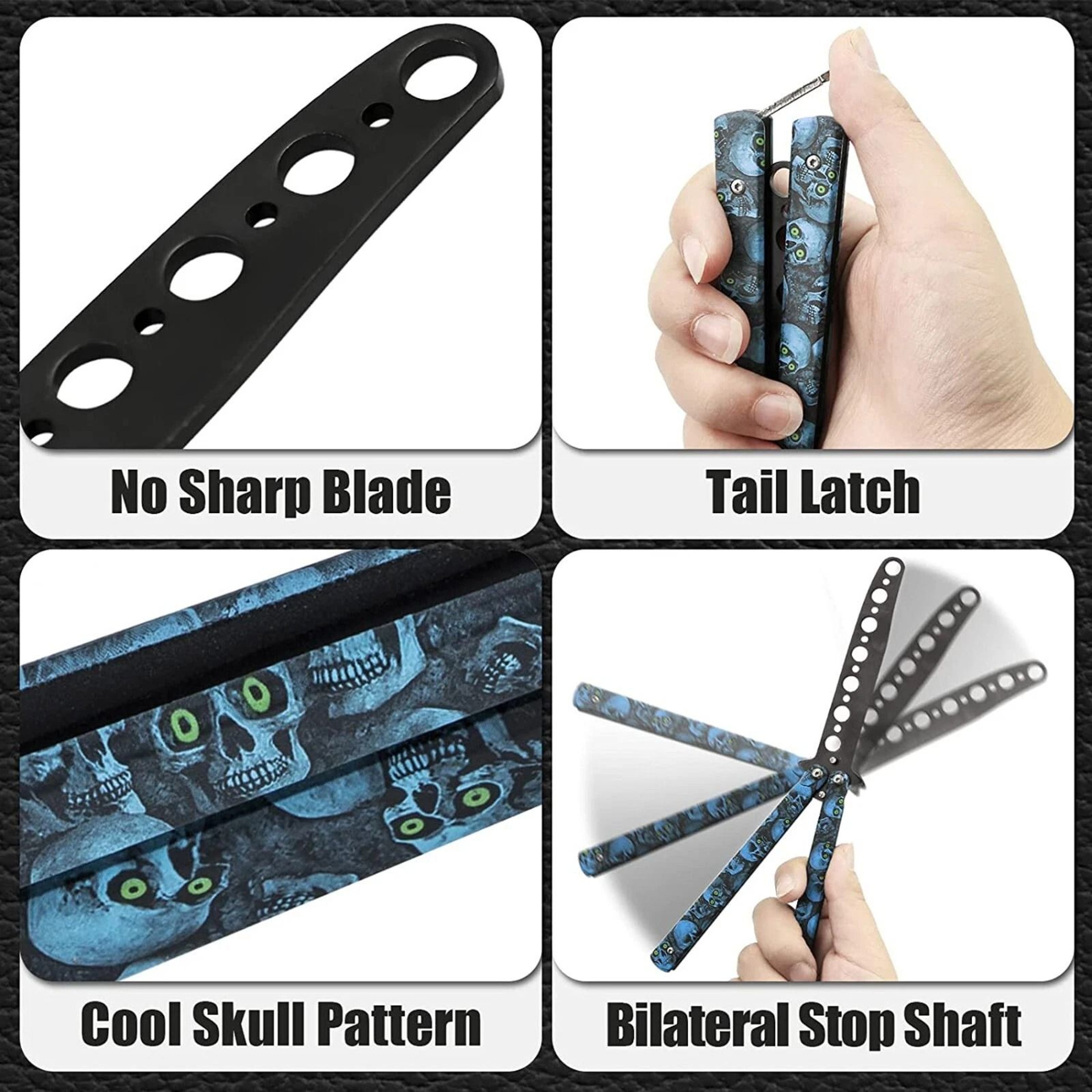 BALISONG METAL BUTTERFLY Trainer Knife High Quality Blade Tool For Practice 4